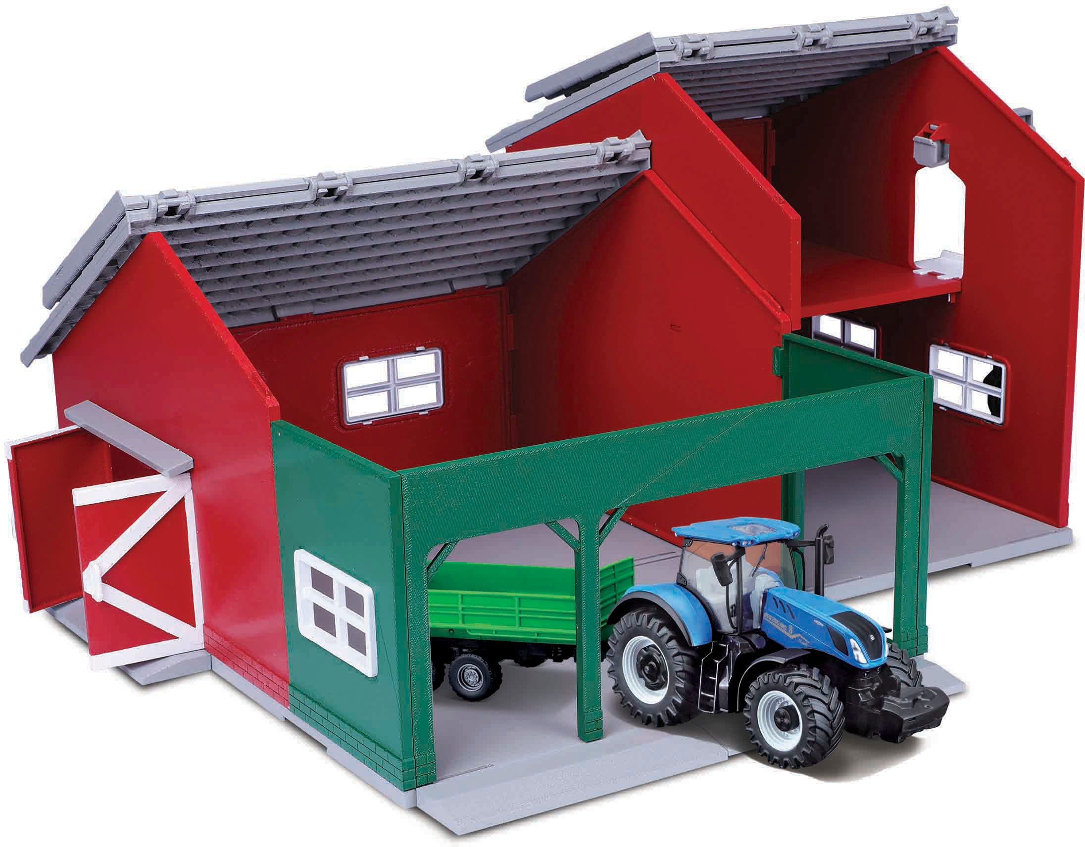 Bburago Spielwelt »Farmland, Farm Hütte«, inkl. FENDT Traktor