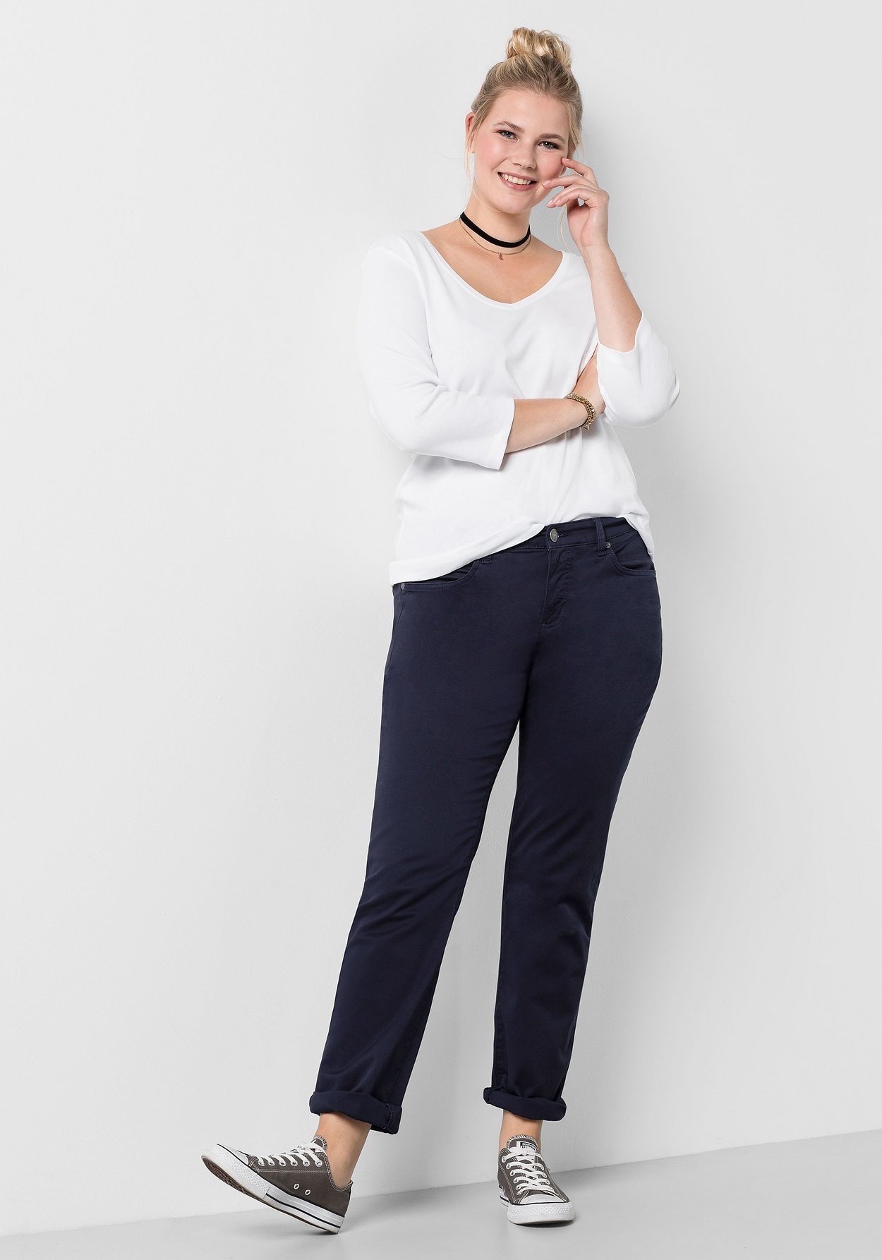 Sheego Stretch-Hose »Hose elastische Twill-Qualität«