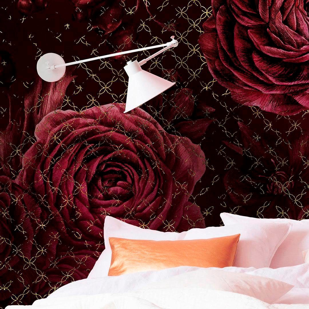 Komar Vliestapete »Digitaldruck Vlies - Rouge Intense - Größe 350 x 280 cm«, bedruckt, Wohnzimmer, Schlafzimmer