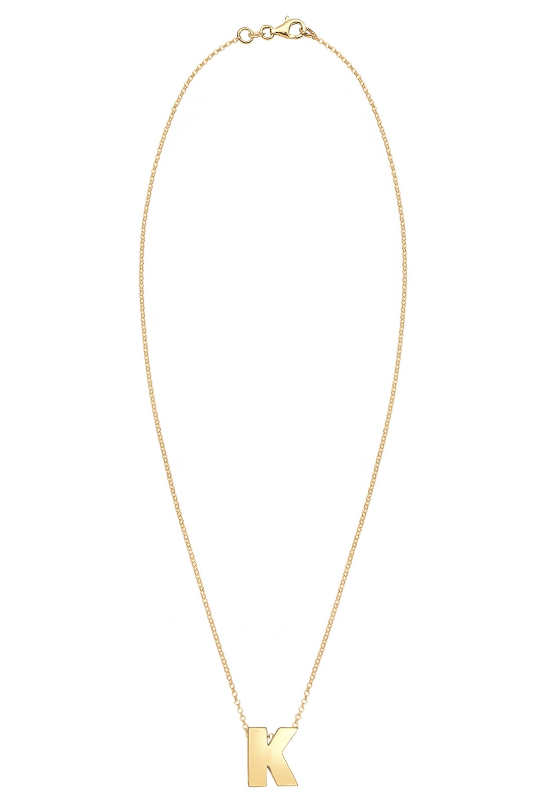Elli Kette mit Anhänger »Halskette Buchstabe K Initialen 925 Sterling Silber«
