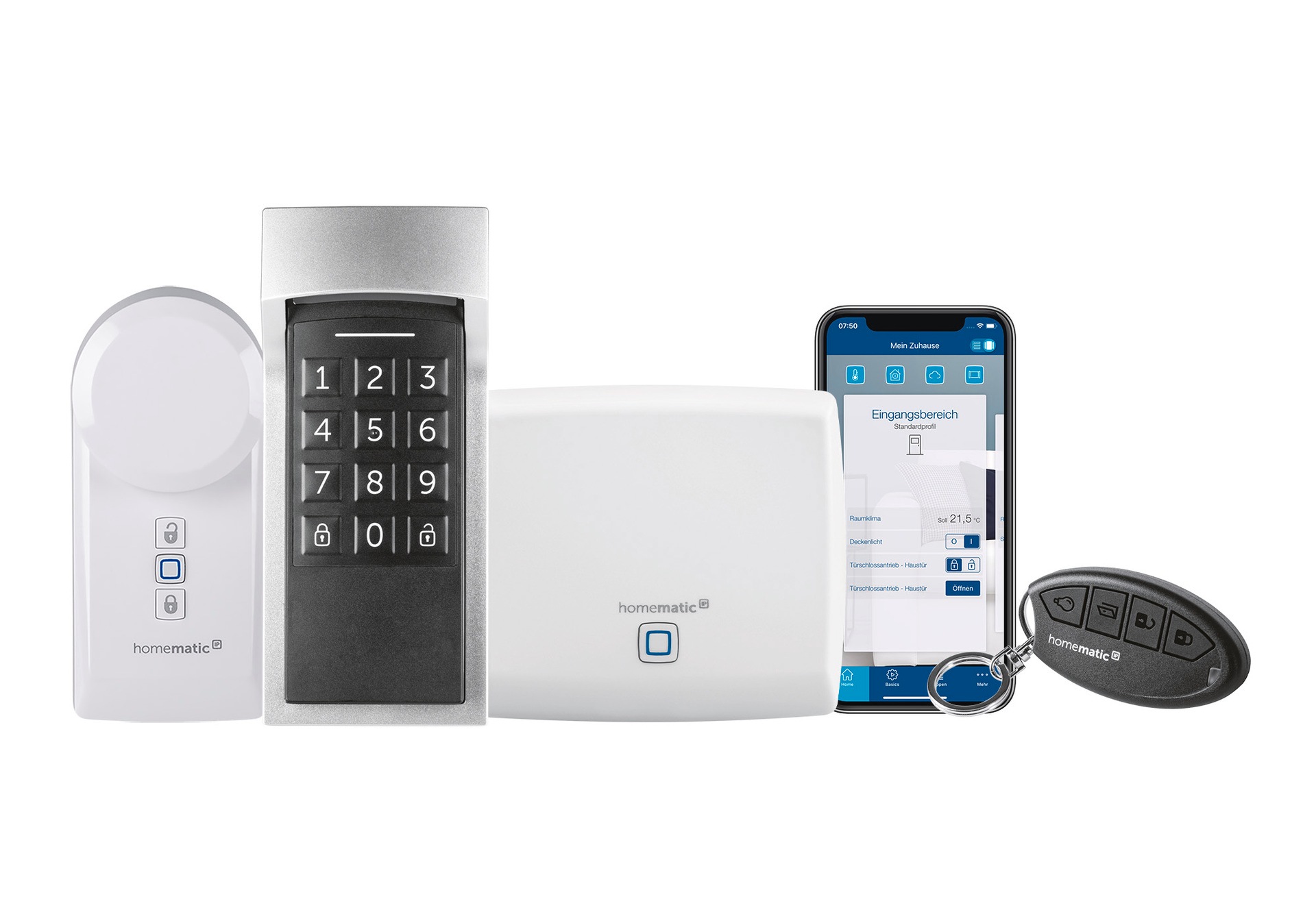 Homematic Ip Smart-Home-Zubehör »Bundle Starter Set Zutritt + Keypad« in weiß, Größe 0