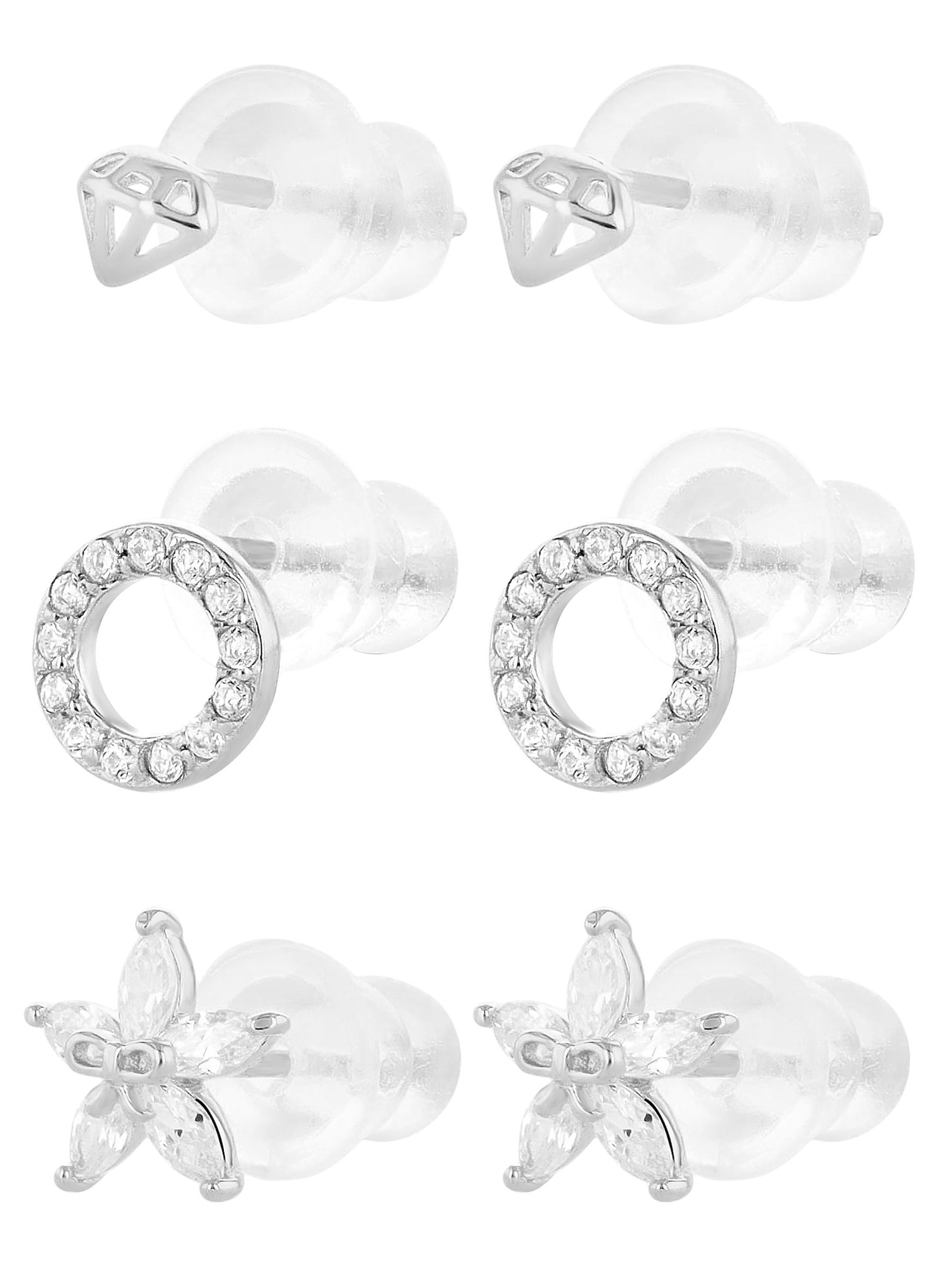 Adelia´s Paar Ohrstecker »Damen Ohrringe ¿ Ohrstecker aus 925 Silber mit Zirkonia«