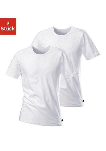 H.I.S T-Shirt, (2er-Pack), mit Rundhalsausschnitt und kleinem Logo kaufen