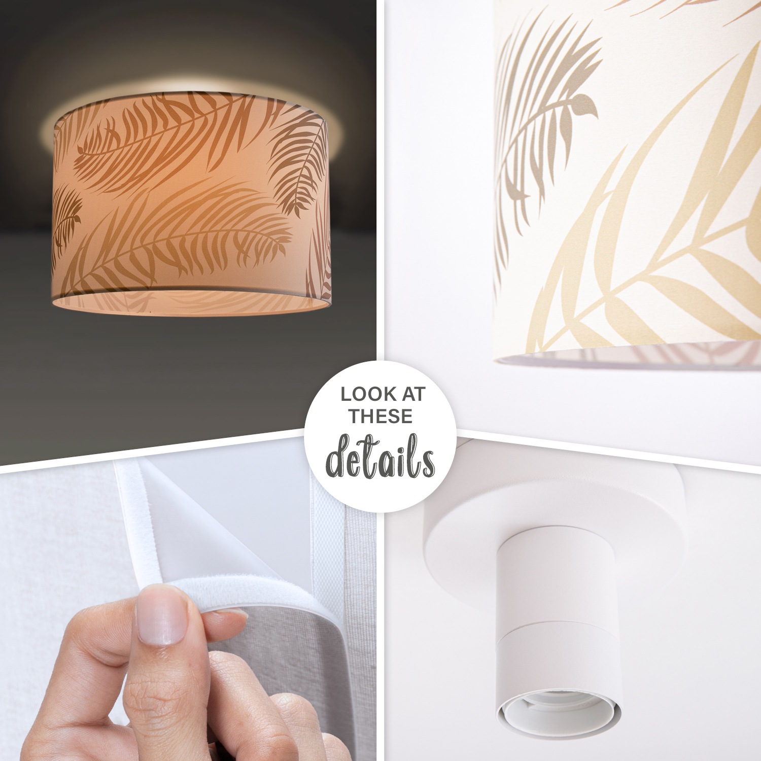 Paco Home Deckenleuchte »Kuba 123«, 1 flammig, Leuchtmittel E27 | ohne Leuchtmittel, Led Lampe Deckenlampe Wohnzimmer Deko Wohnzimmer Deckenleuchte Palmen