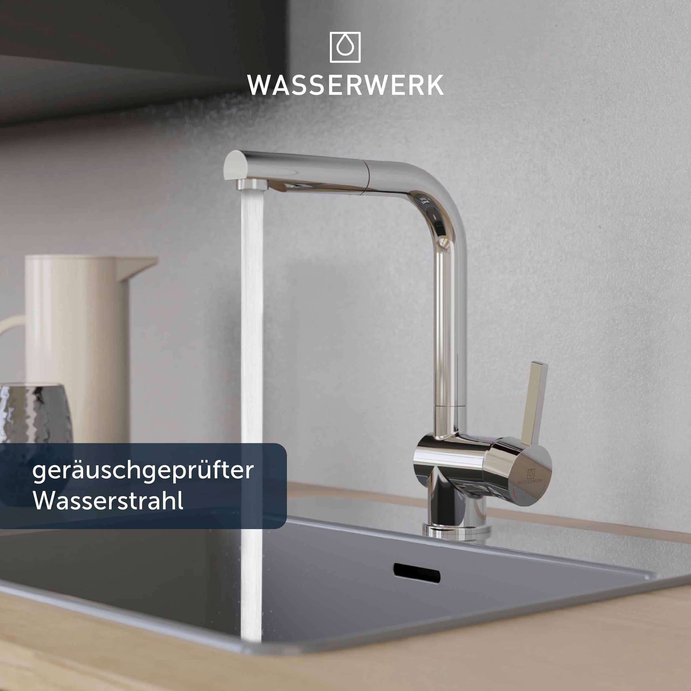 WASSERWERK Spültischarmatur »WK 4, Wasserhahn, Küche, Einhebelmischer«