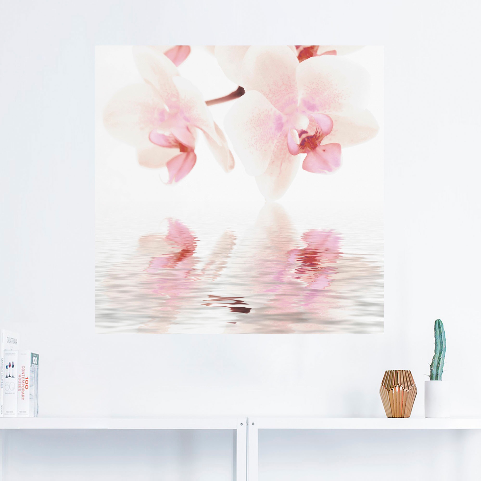 Artland Wandbild »Orchidee abstrakte Collage III«, Blumen, (1 St.), als Leinwandbild, Wandaufkleber oder Poster in versch. Größen