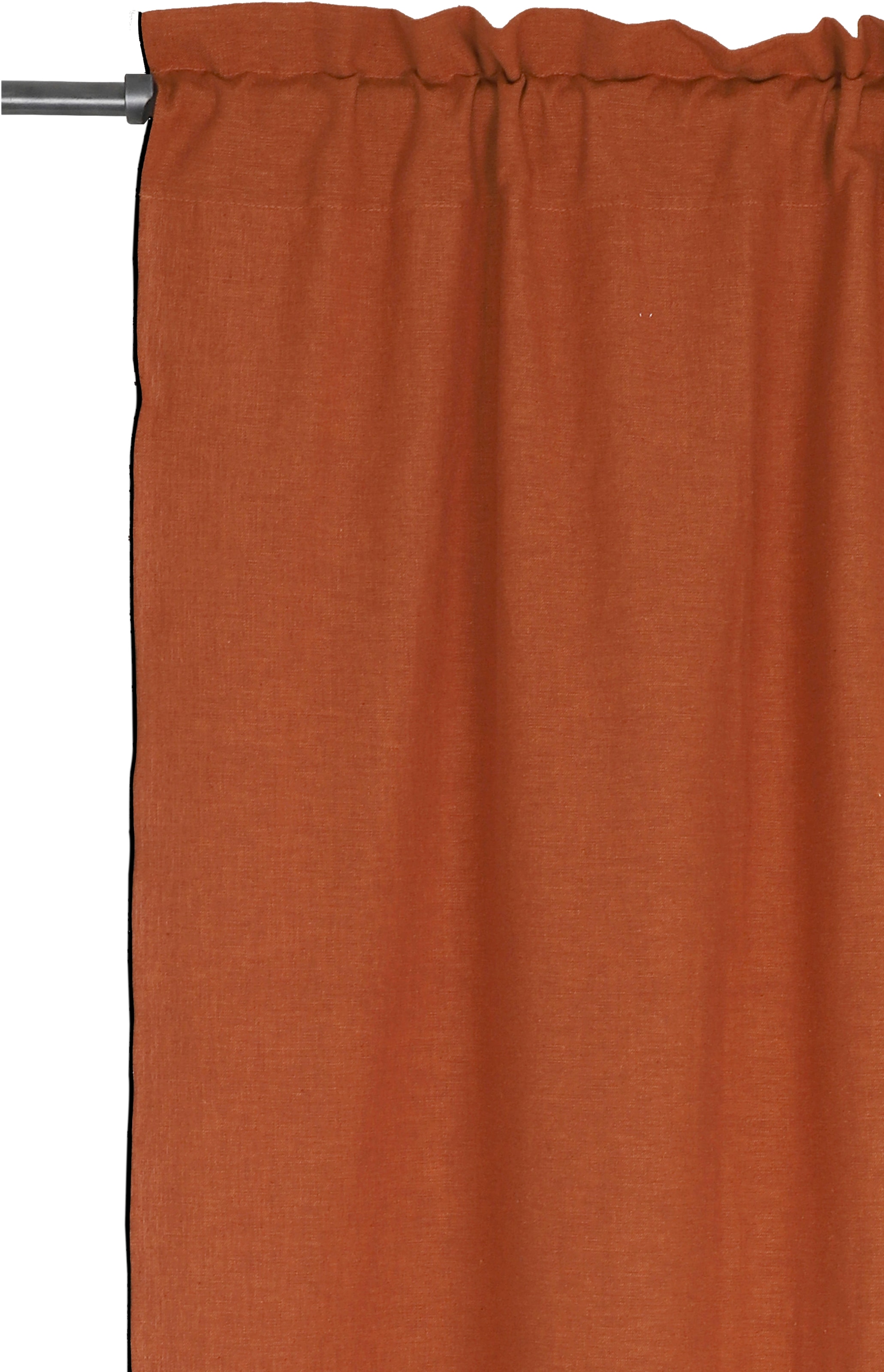 andas Vorhang »Ellen«, (1 St.), blickdicht, Unifarben mit schwarzen  Overlocknaht, verschiedene Größen im OTTO Online Shop