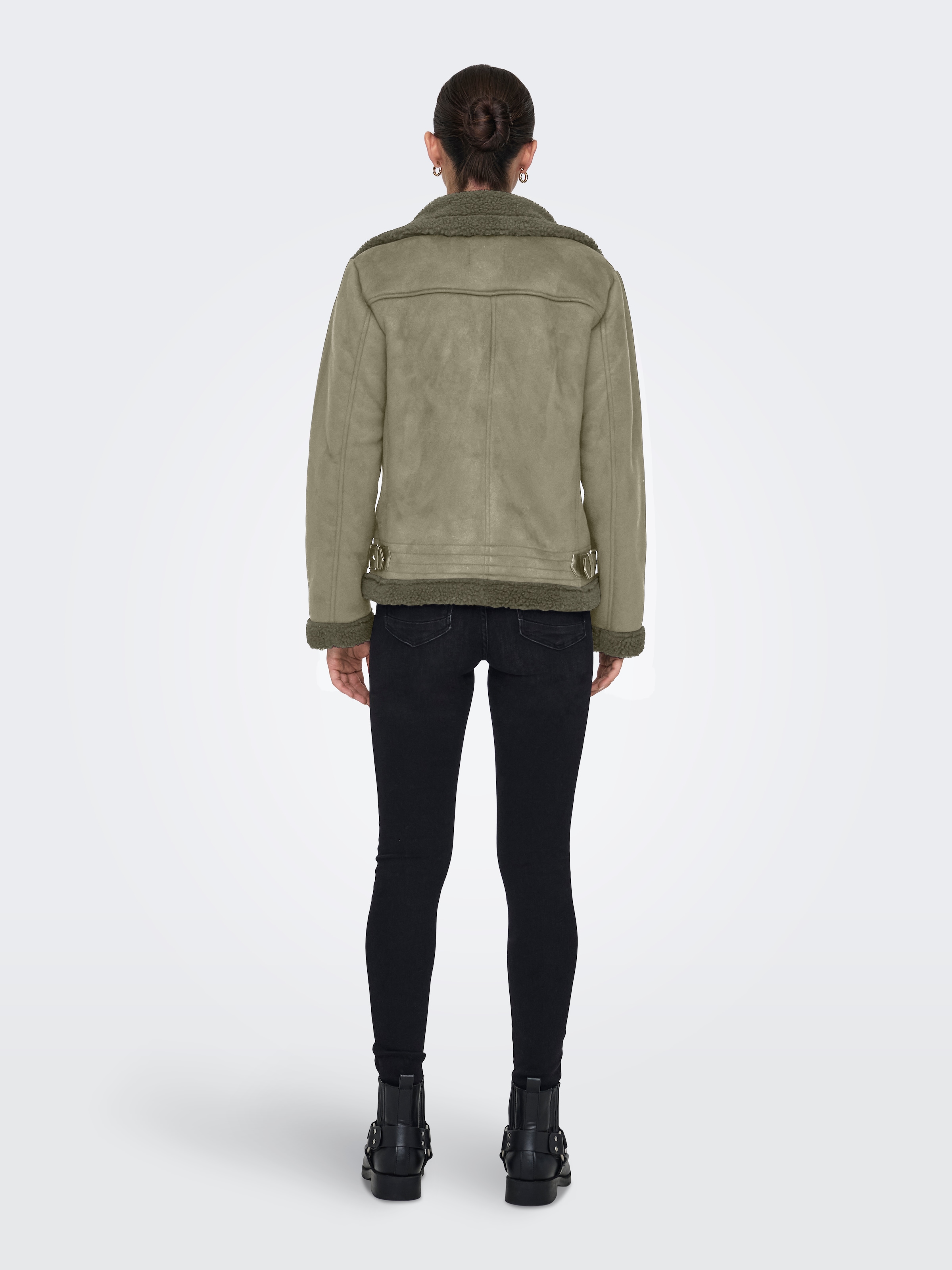 ONLY Lederimitatjacke »ONLNEWDIANA AVIATOR JACKET CC OTW«, ohne Kapuze