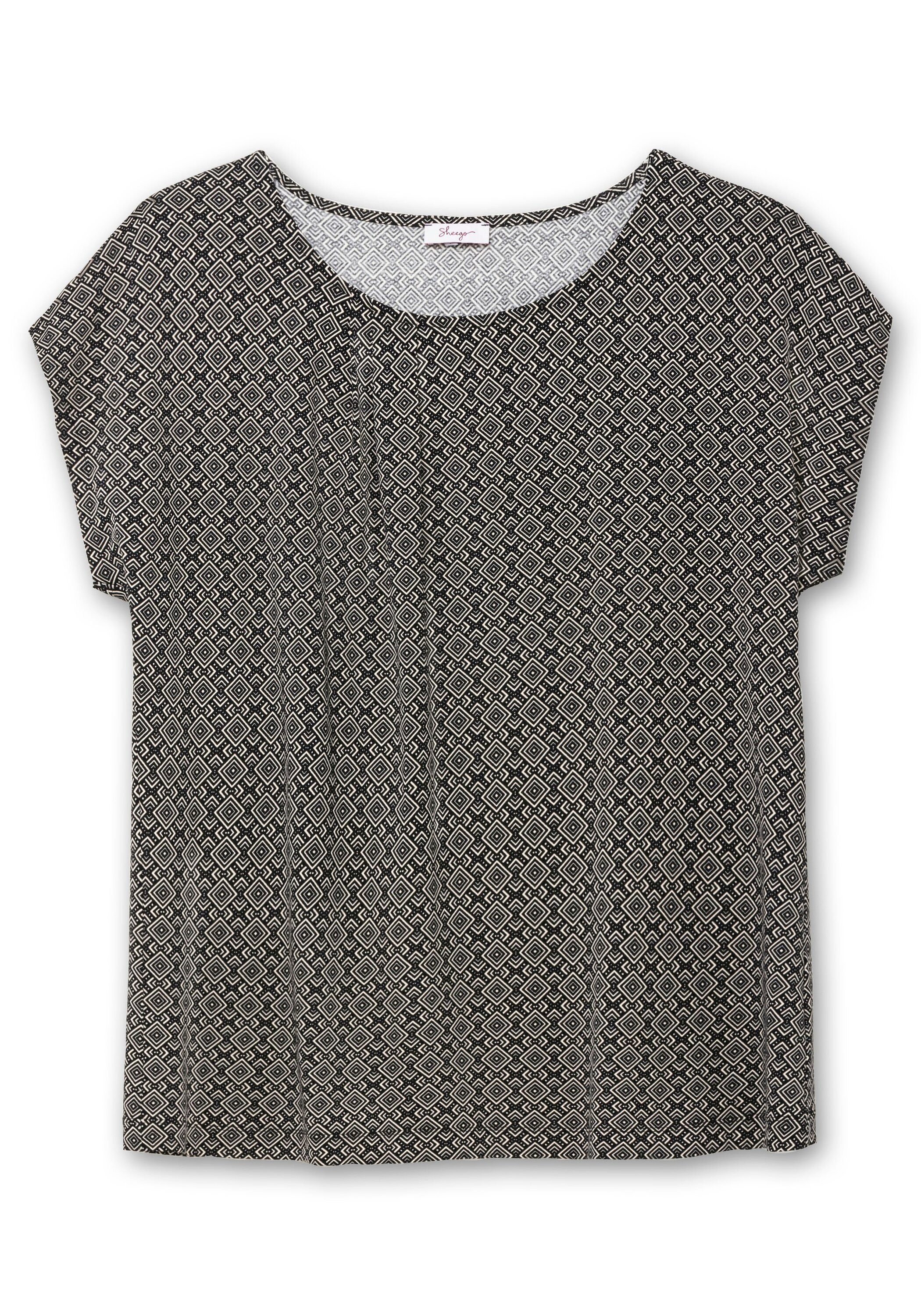 Sheego Rundhalsshirt »Shirt mit grafischem Minimalprint«
