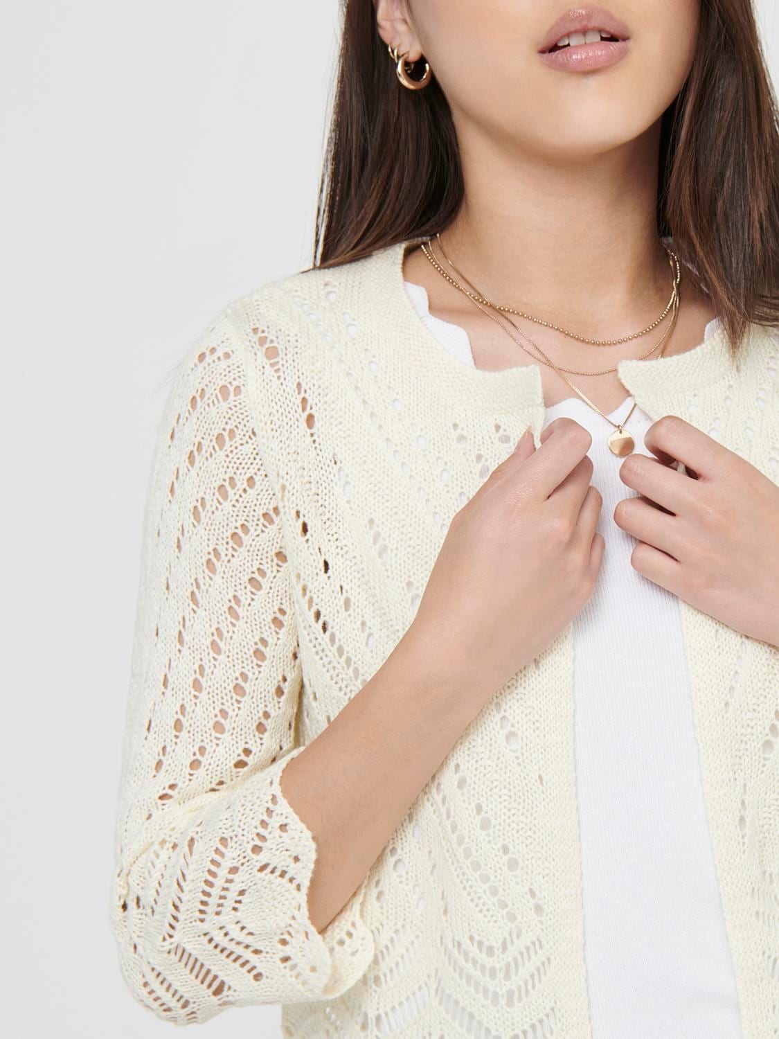 JDY Strickjacke »JDYSUN 3/4 CROPPED CARDIGAN KNT NOOS«