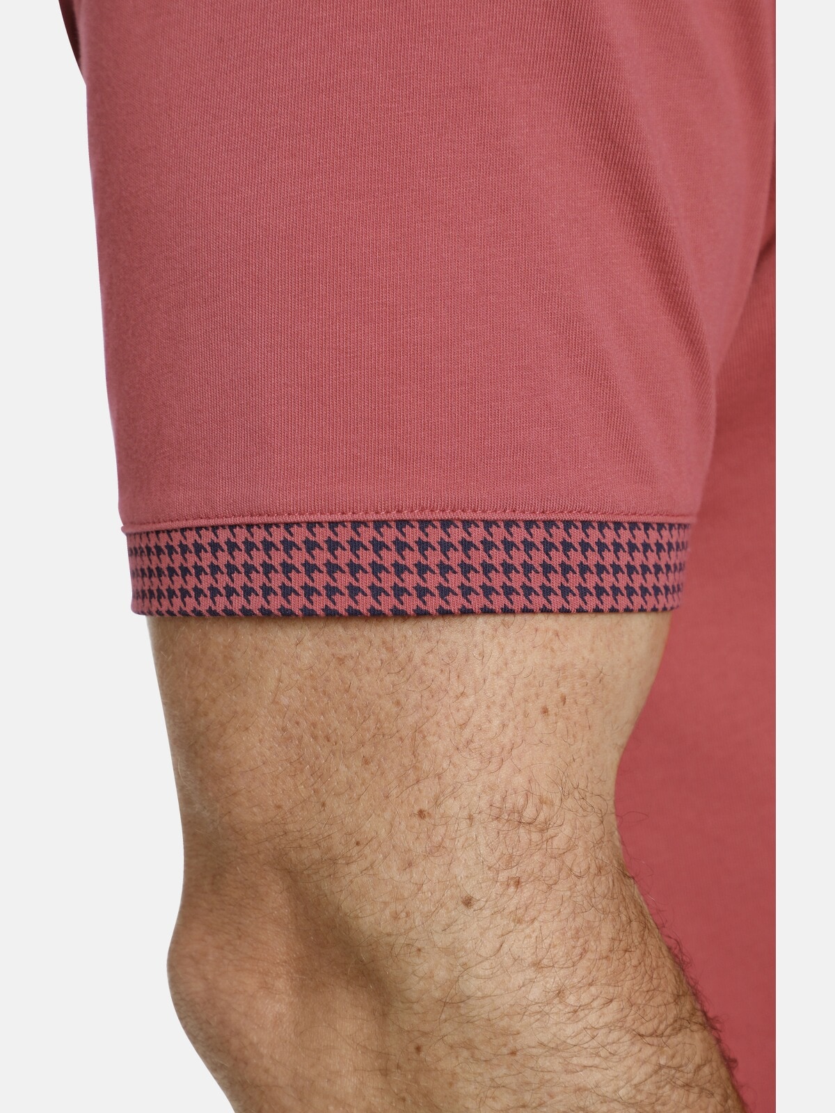 Charles Colby V-Shirt »T-Shirt EARL BERKANT«, (1 tlg.), mit Hahnentritt-Muster