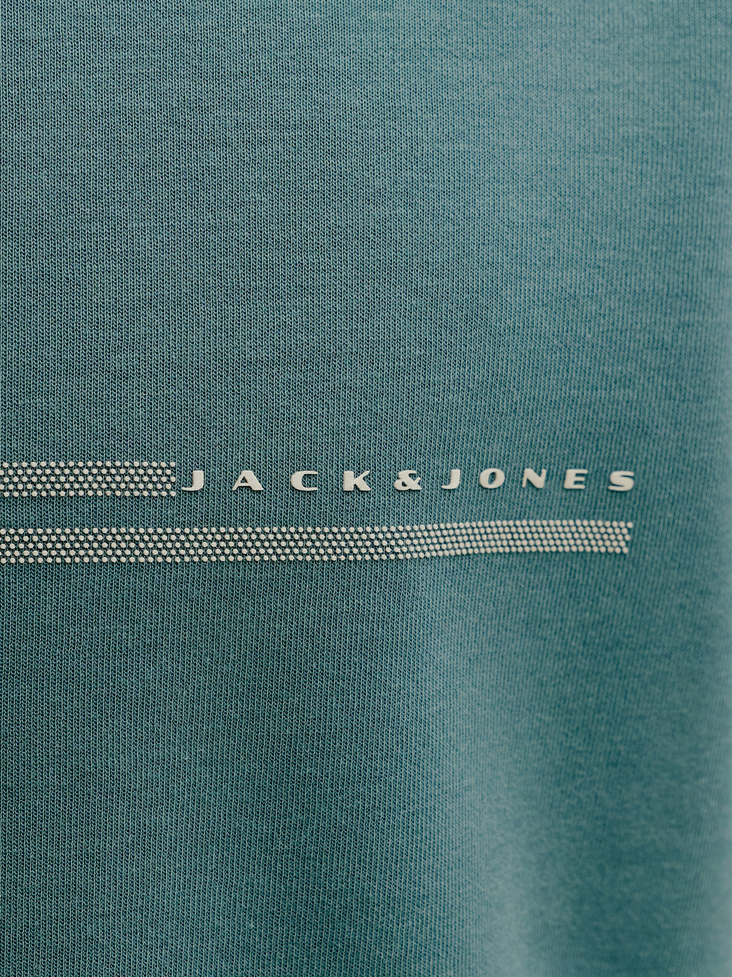 Jack & Jones Kurzarmshirt »JCOFUSION CHEST BRAND TEE SS CREW SN« Materialmix, regular fit
