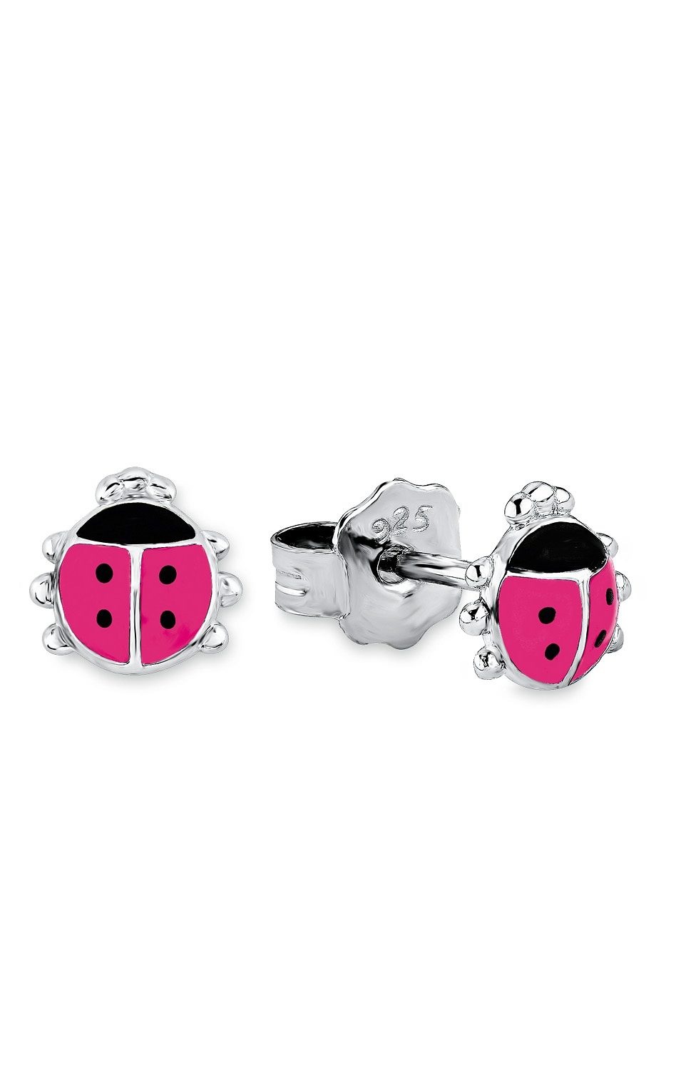 Prinzessin Lillifee Mädchen Paar Ohrstecker »Marienkäfer« mit Emaille in pink
