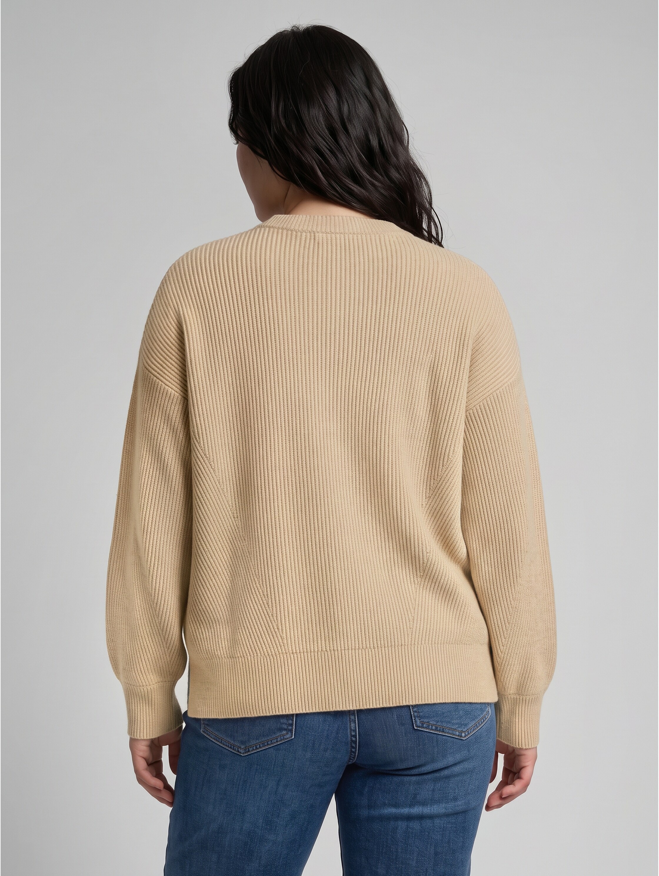 TOM TAILOR PLUS Strickpullover Langarmpullover mit Rundhals / Viskosemix