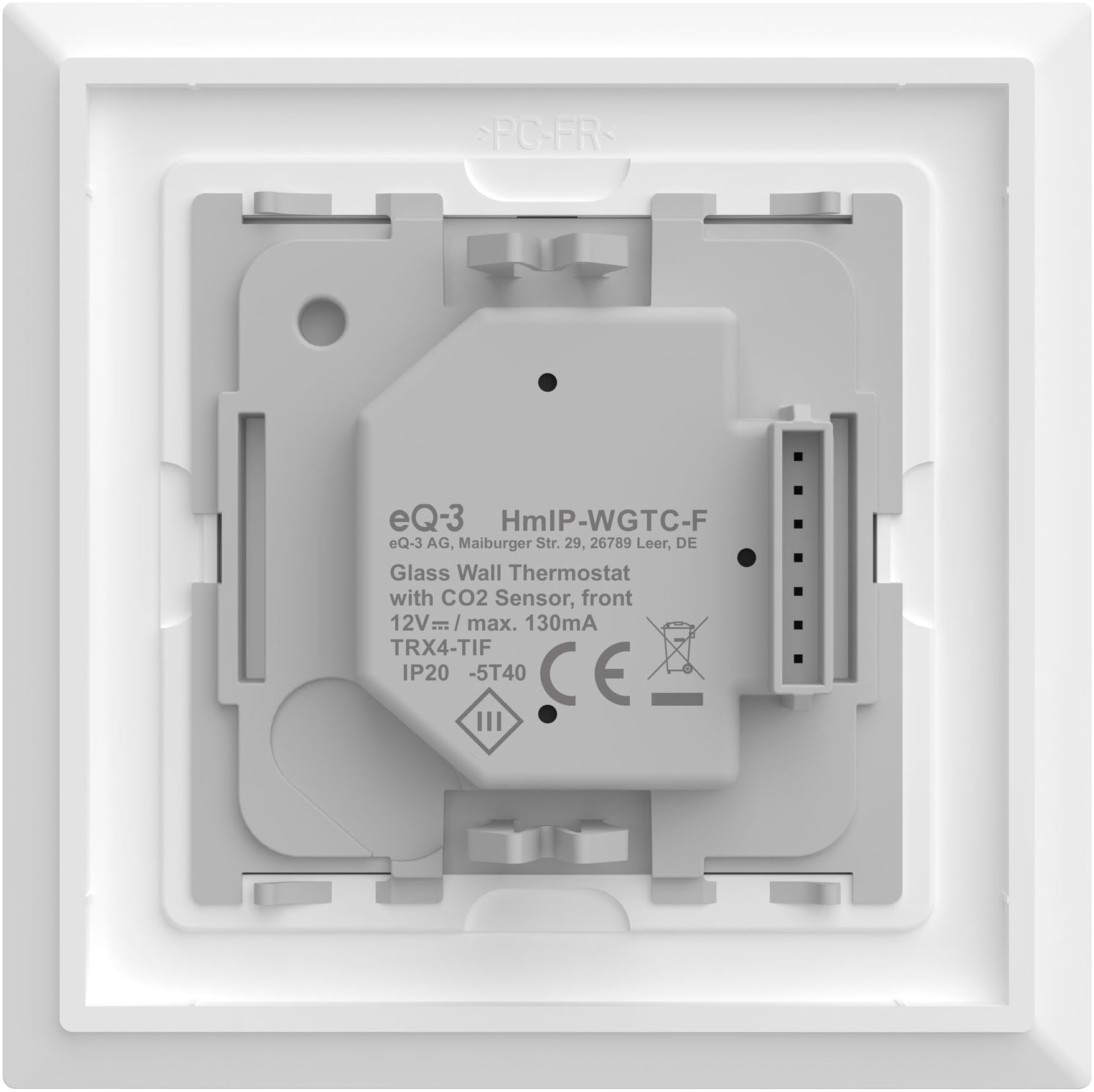 Homematic IP Smart-Home-Zubehör »Glas-Wandthermostat mit CO2-Sensor«