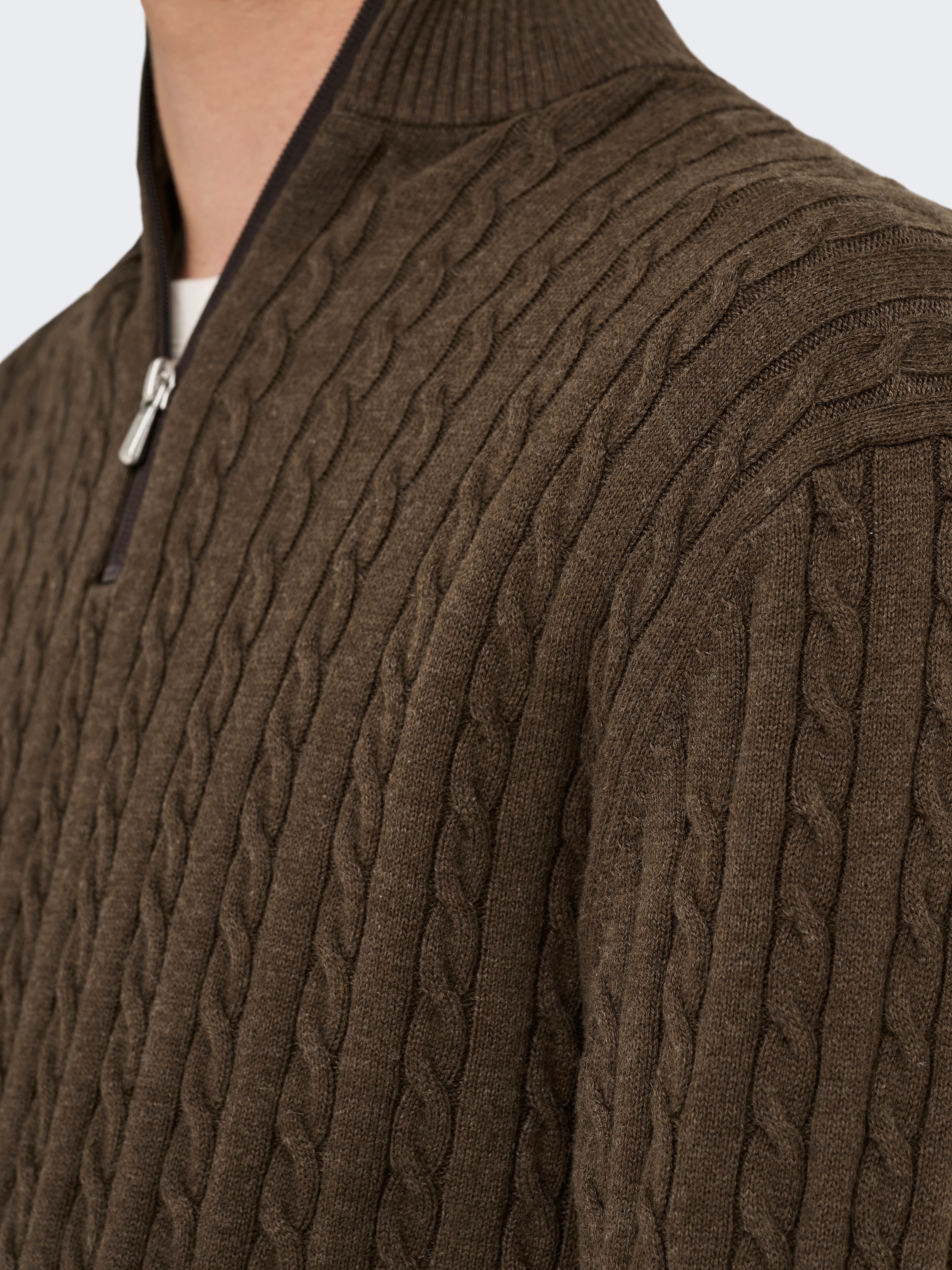 ONLY & SONS Troyer »ONSLOUI REG 12 CABEL HALF ZIP KNIT«