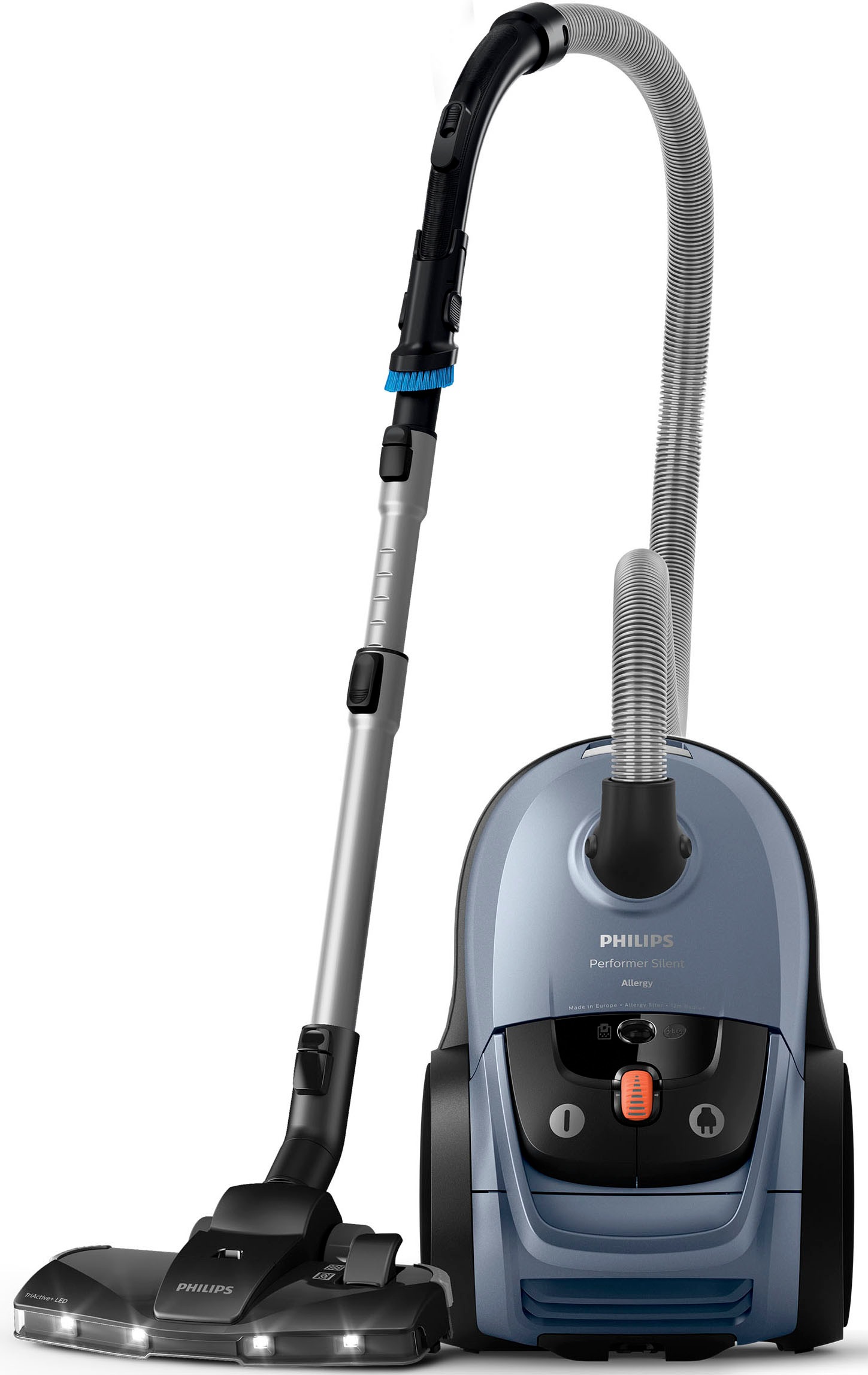 Philips Bodenstaubsauger »FC8787/09 Performer Silent 7000 Serie«, 750 W, mit Beutel, Allergiefilter, mit 4 l Fassungsvermögen und TriActive+ LED-Düse