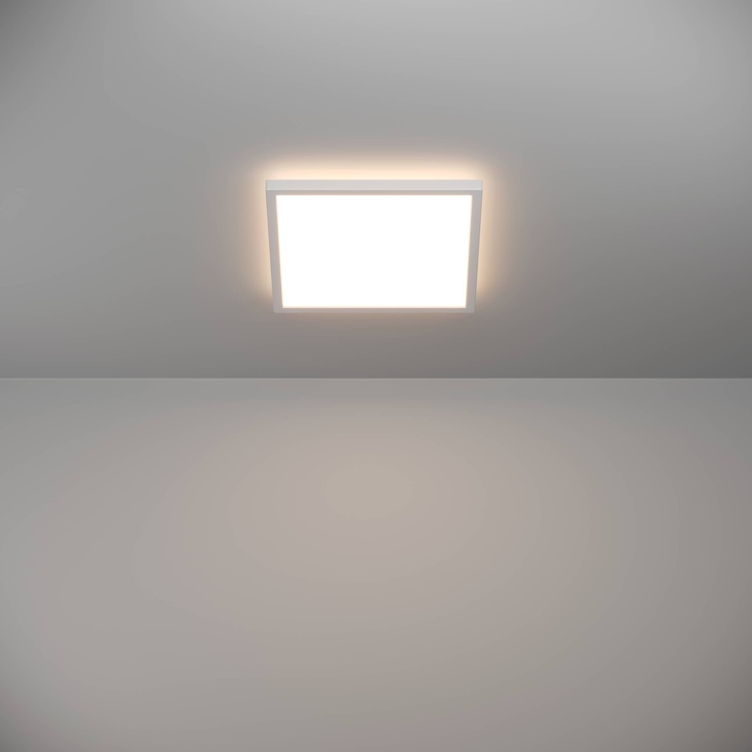 EGLO Deckenleuchte »Rovito Deckenlampe, Deckenbeleuchtung, Badlampe, Kunststoff, IP44« LED-Modul 1 Stk. Kaltweiß | Neutralweiß | Warmweiß Wand-/Deckenleuchte - L29 x B29 x H3 cm - weiß - 13,4W inkl.