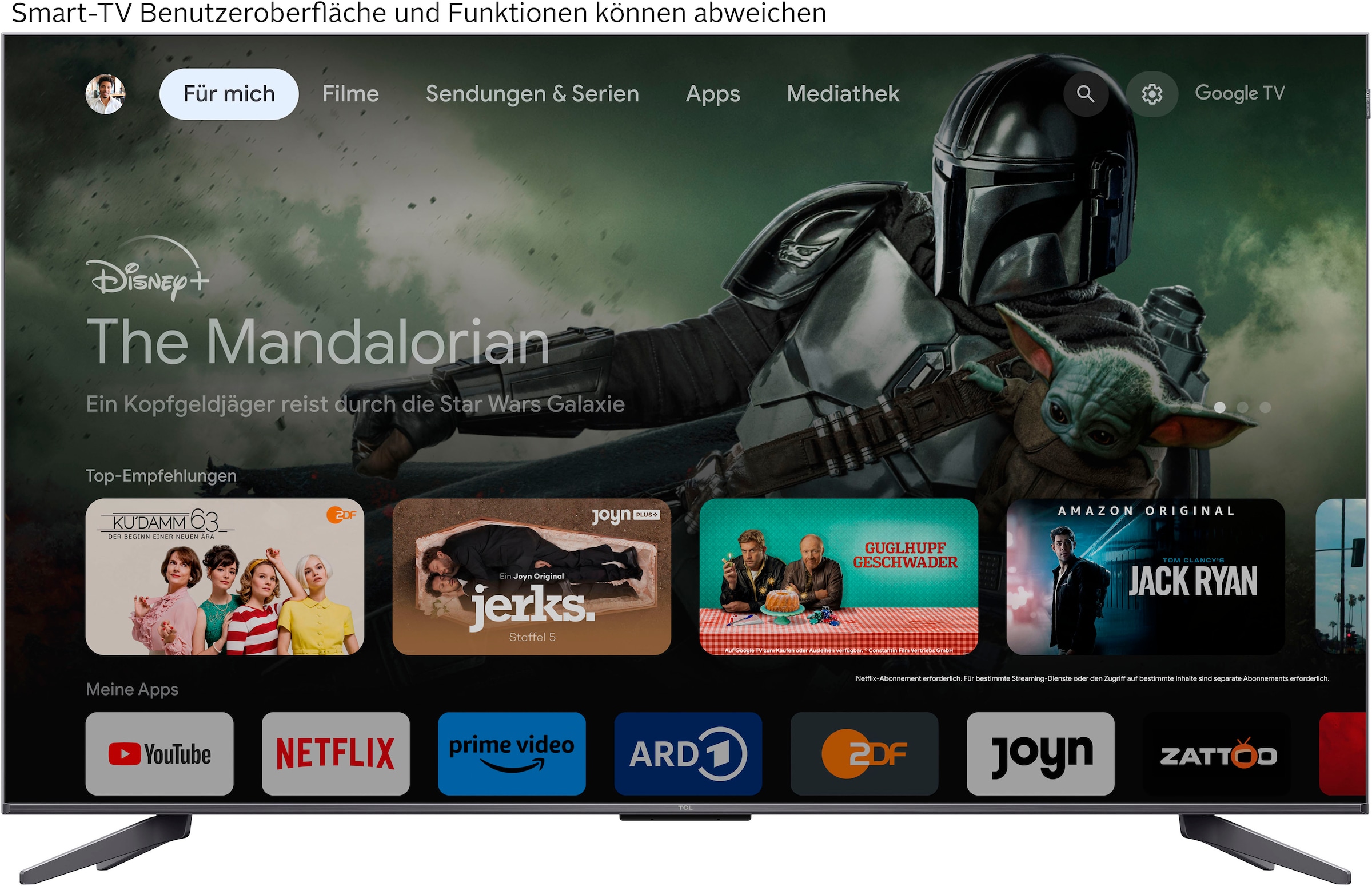 TCL QLED-Fernseher »75T8BX1«, 4K Ultra HD, Smart-TV-Google TV-Android TV