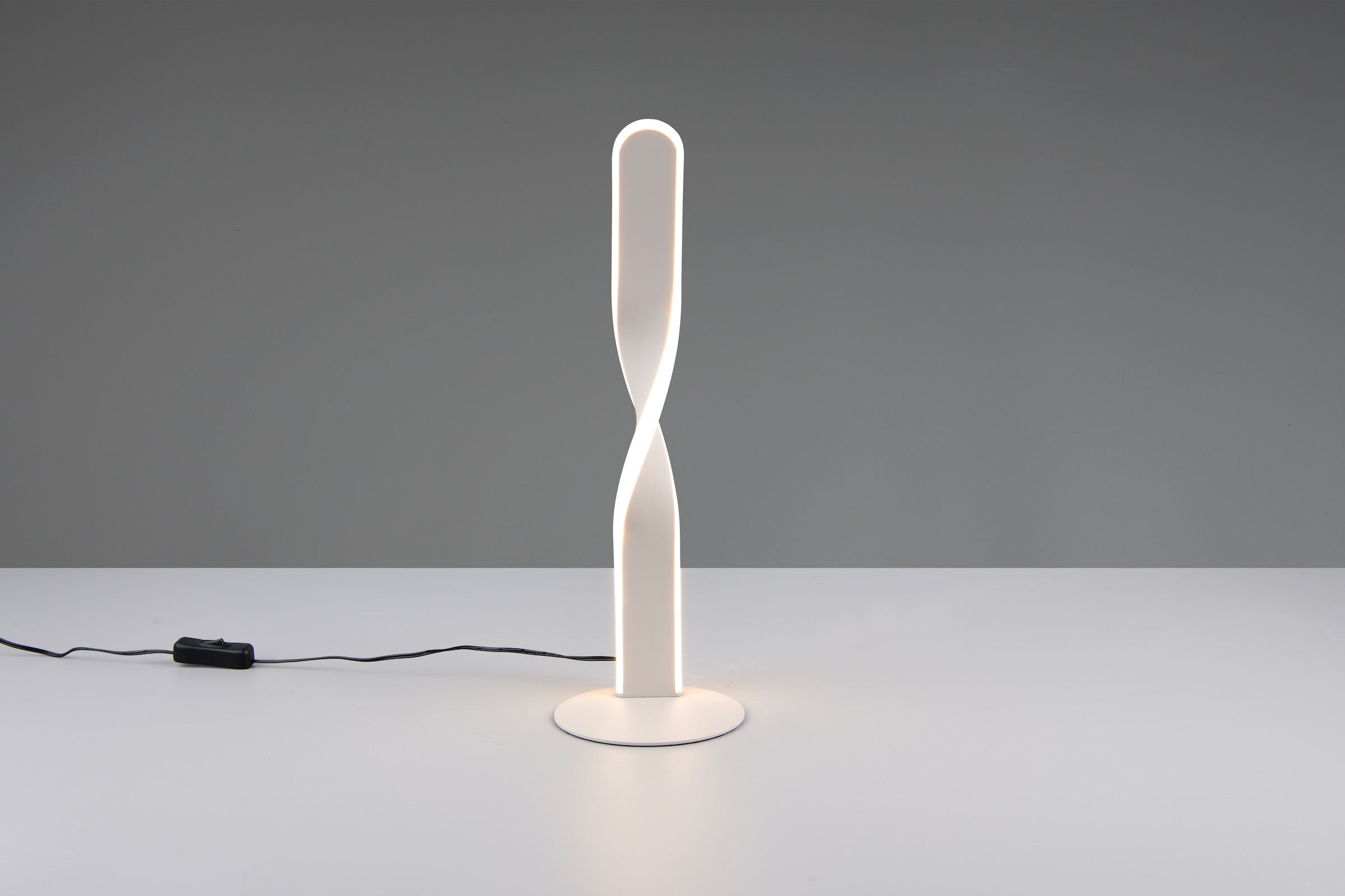 OTTO home LED Tischleuchte »ADELLA, LED Tischlampe 10W 1020 Lumen 3000K warmweiß, Höhe 41 cm« LED-Board 1 Stk. Warmweiß Metall in warm grey, Schnurschalter ON/OFF mit 150cm Kabel