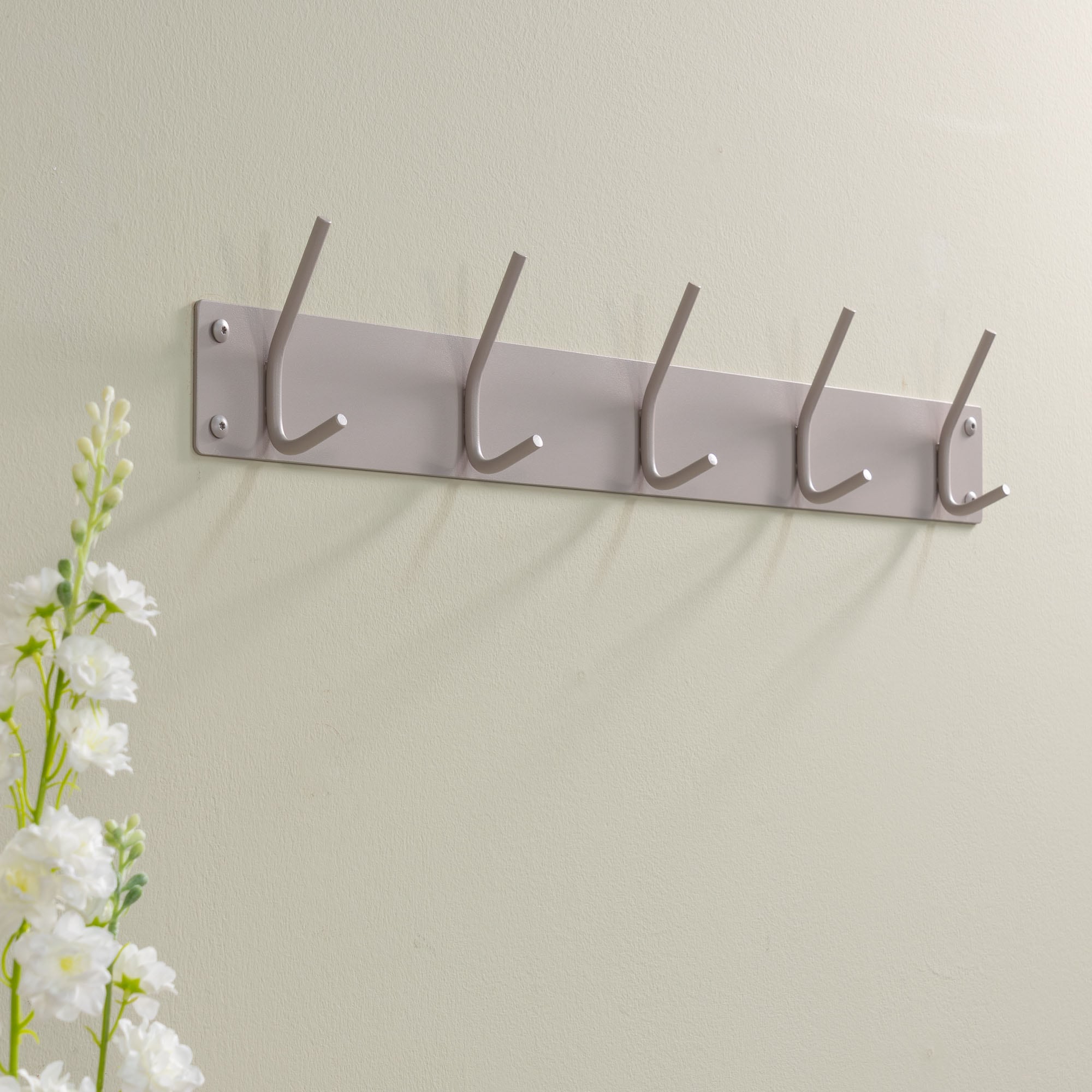 Spinder Design Garderobenhaken Metall, Zeitloses Design, 5 Haken, Breite 70 cm