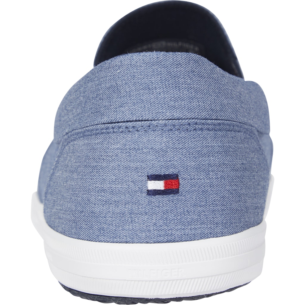 Tommy Hilfiger Slip-On Sneaker »ESSENTIAL SLIP ON CHAMBRAY VULC«, mit beidseitigem Stretcheinsatz