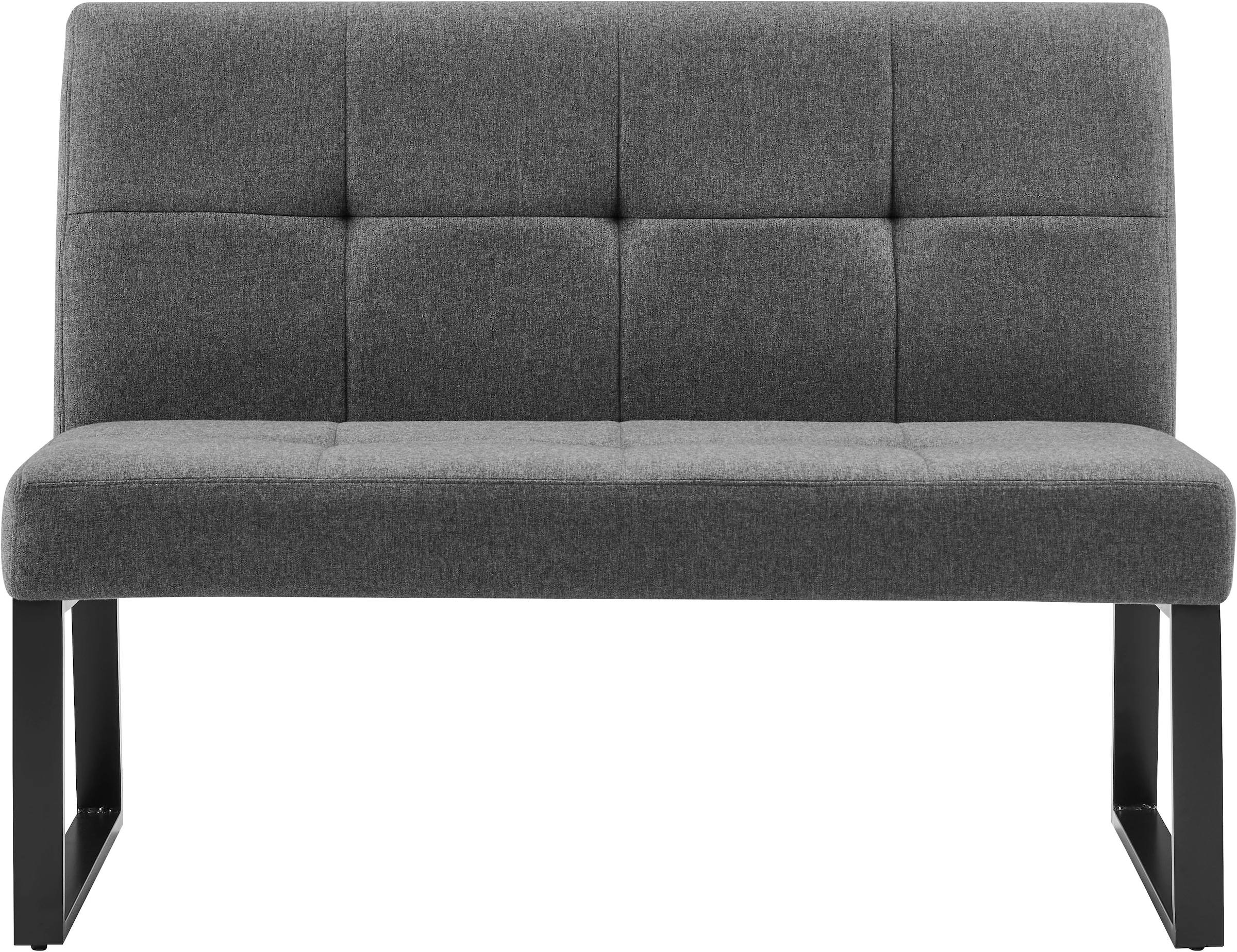 OTTO home Bank »Geranie« Strukturstoff Bezug, schwarzes Metallgestell, Breite 121 cm