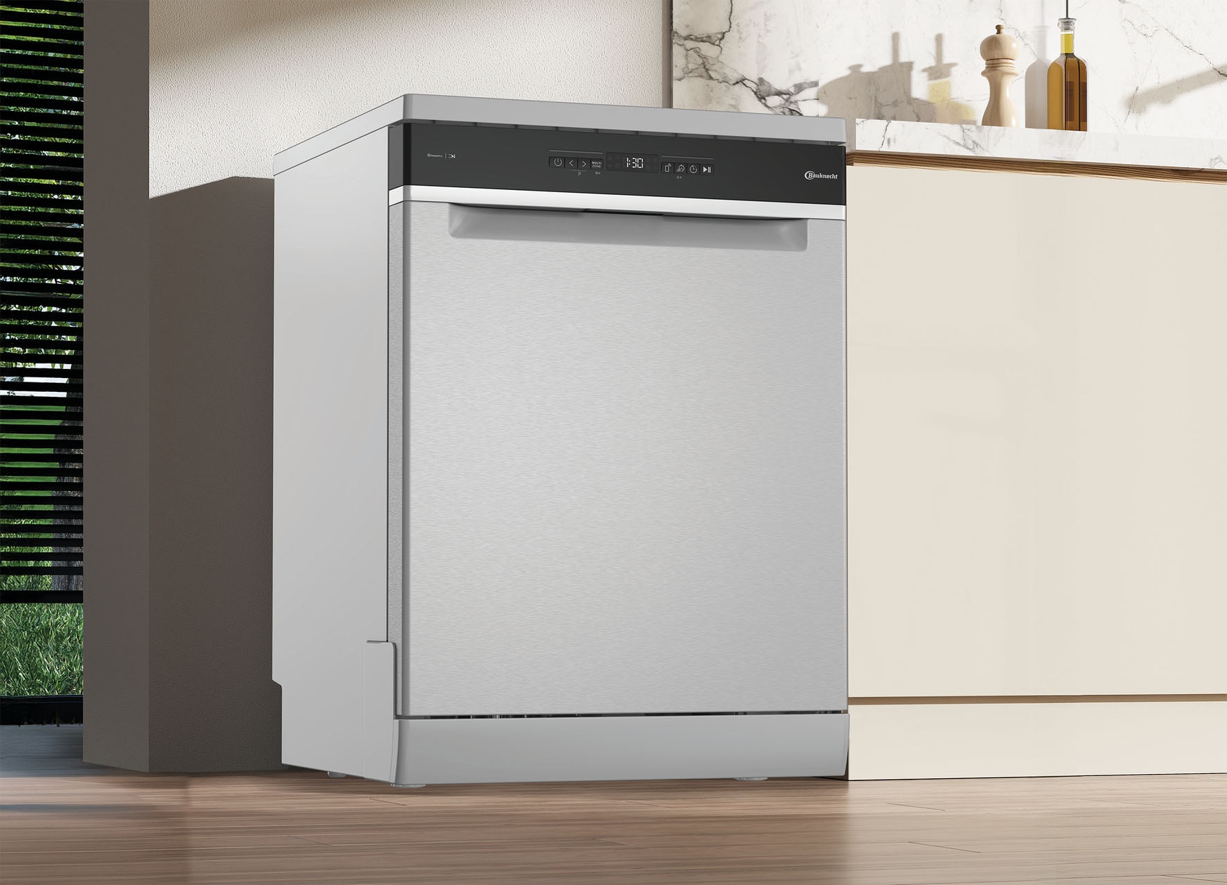 BAUKNECHT Standgeschirrspüler »OBFC Ecosilent2 9760« 9,5 l 14 tlg. Maßgedecke ActiveDry – automatische Türöffnung für bessere Trockungsergebnisse