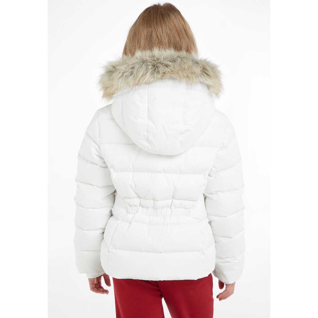 Tommy Hilfiger Daunenjacke »ESSENTIAL DOWN FUR HOOD JACKET«, mit Kapuze