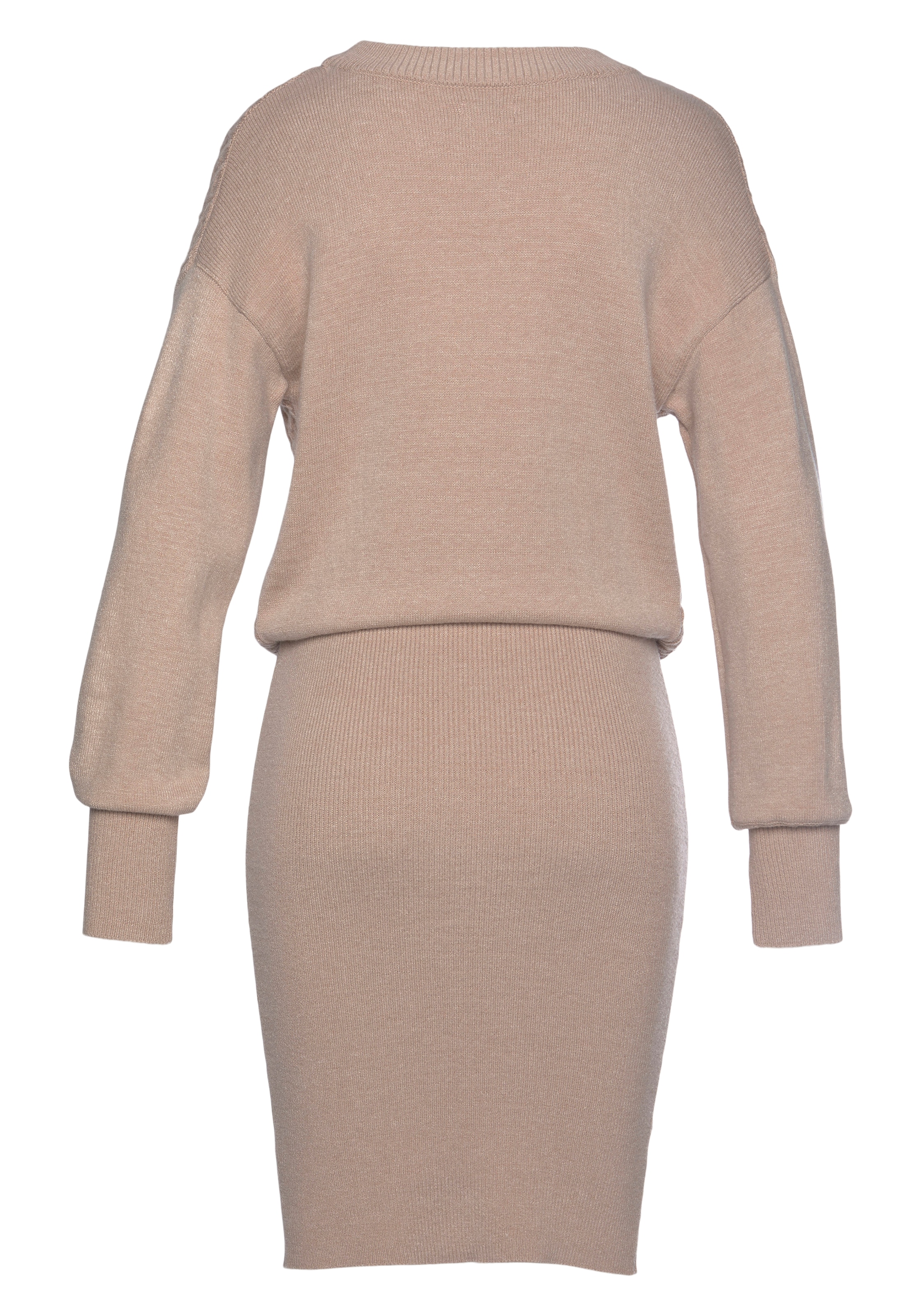 LASCANA Strickkleid, mit Zopfmuster, elegantes Herbst- Winterkleid, Minikleid