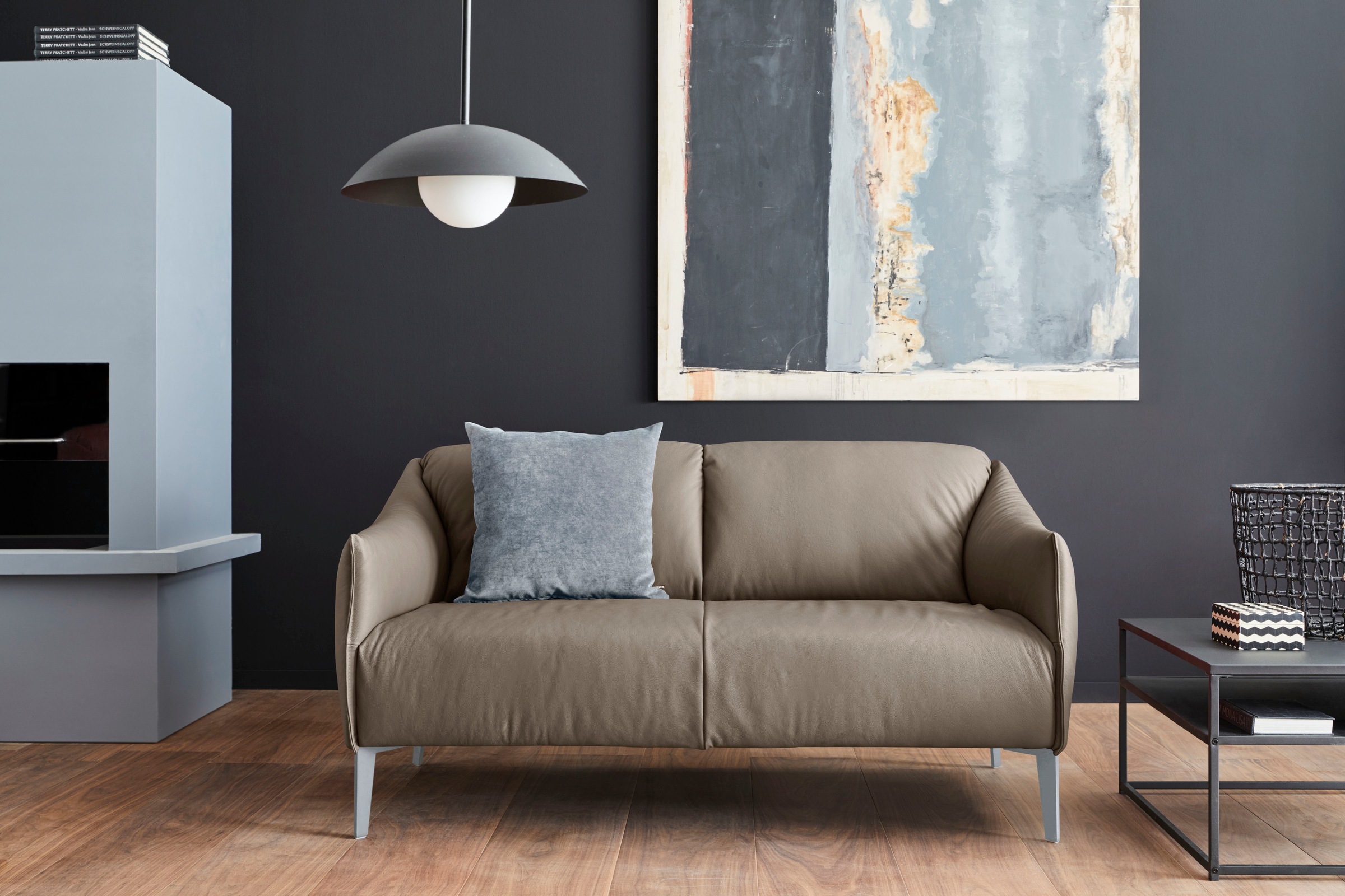 W.SCHILLIG 2-Sitzer »sally«, mit Metall-Winkelfüßen in Silber matt, Breite 154 cm