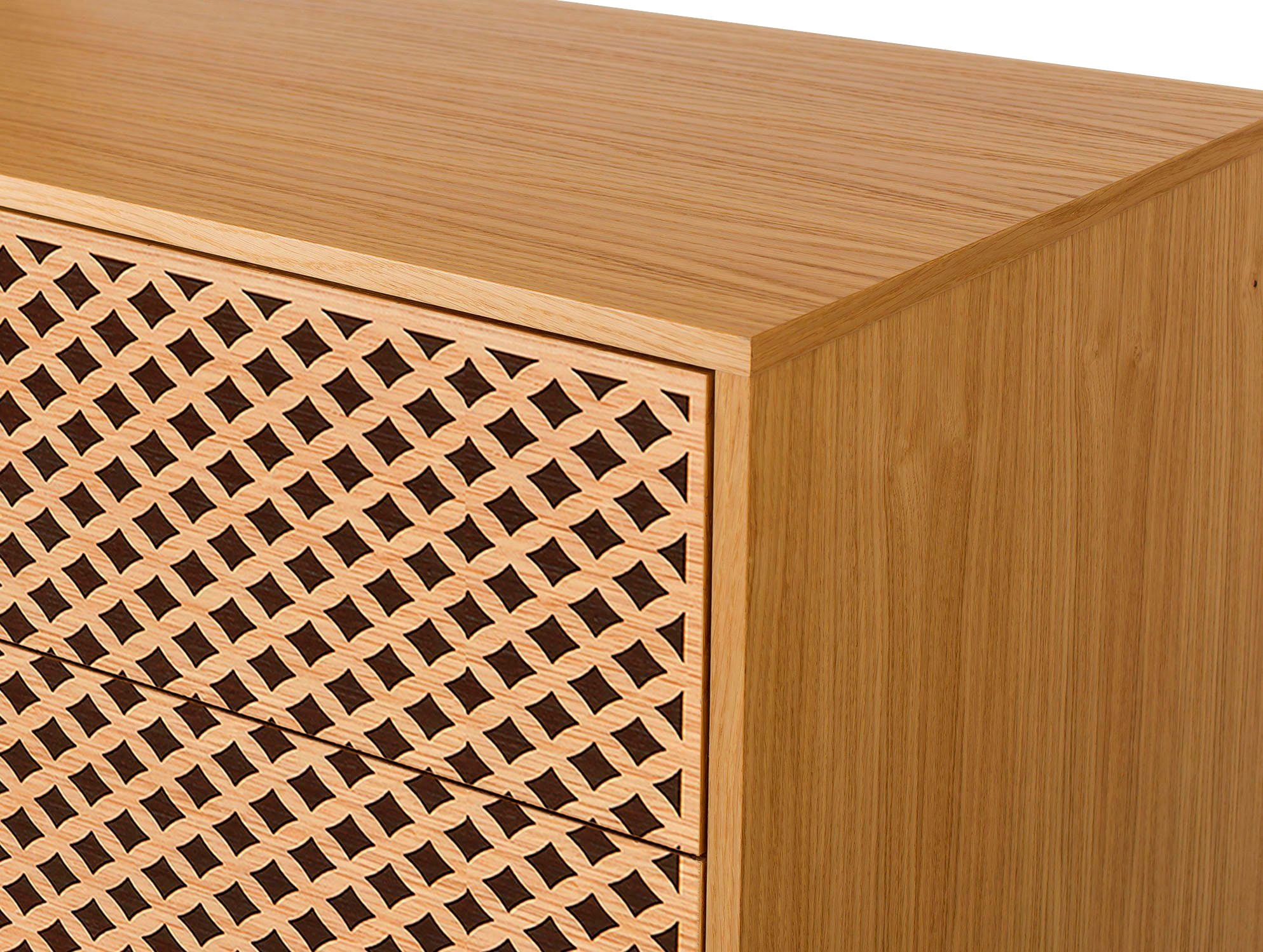 Woodman Kommode, im skandinavischen Design, mit besonderem Print