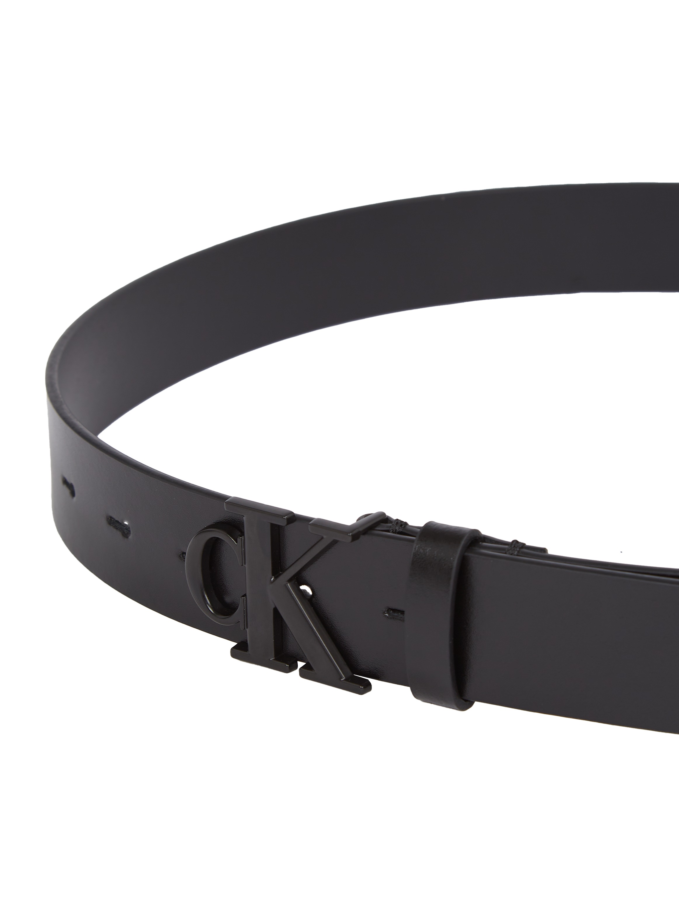 Calvin Klein Jeans Ledergürtel »MONOGRAM TONAL PLAQUE BELT 30MM«, Logoschließe