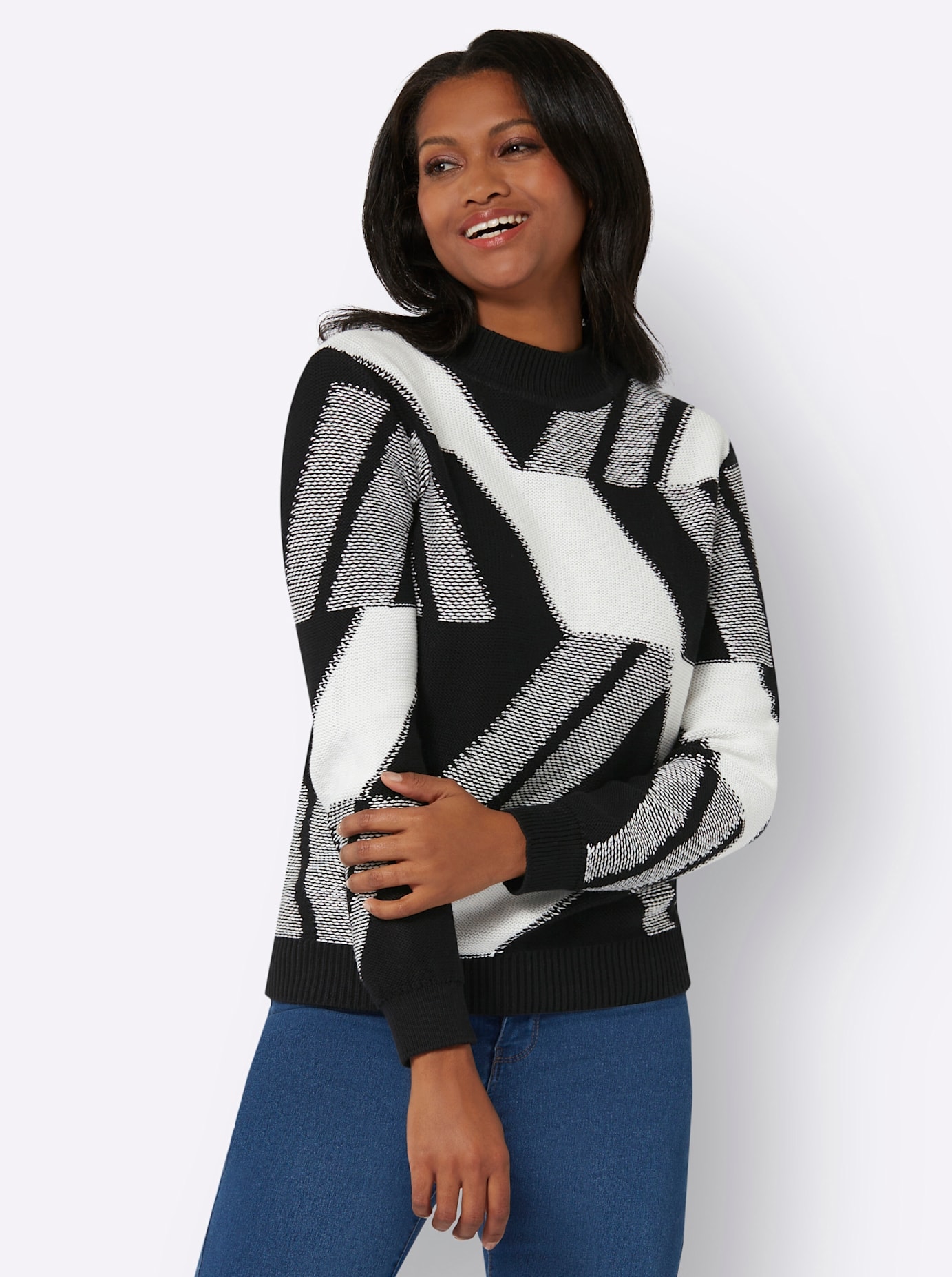 Inspirationen Stehkragenpullover »Pullover«