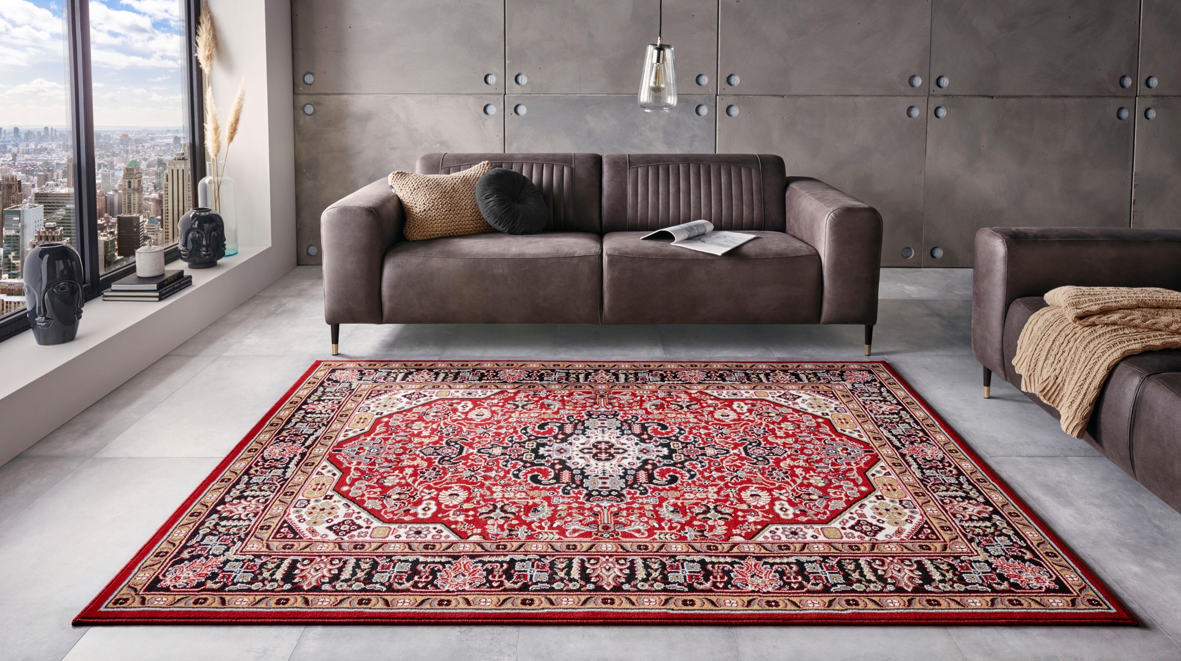 NOURISTAN Teppich »Skazar Isfahan«, rechteckig, Kurzflor, Orient, Teppich, Vintage, Esszimmer, Wohnzimmer, Flur