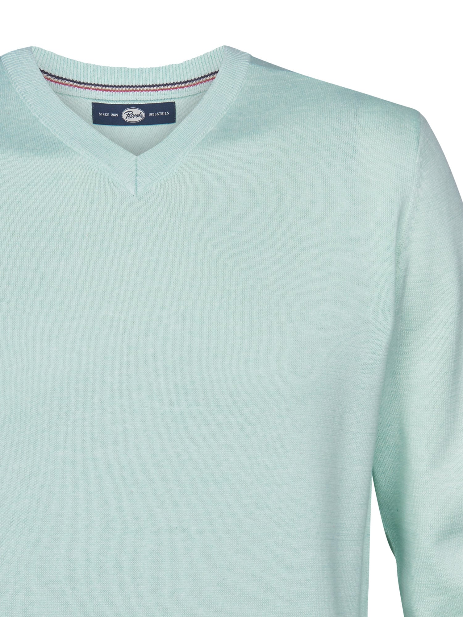 Petrol Industries V-Ausschnitt-Pullover »V-Neck Basi« Materialmix mit Baumwollanteil