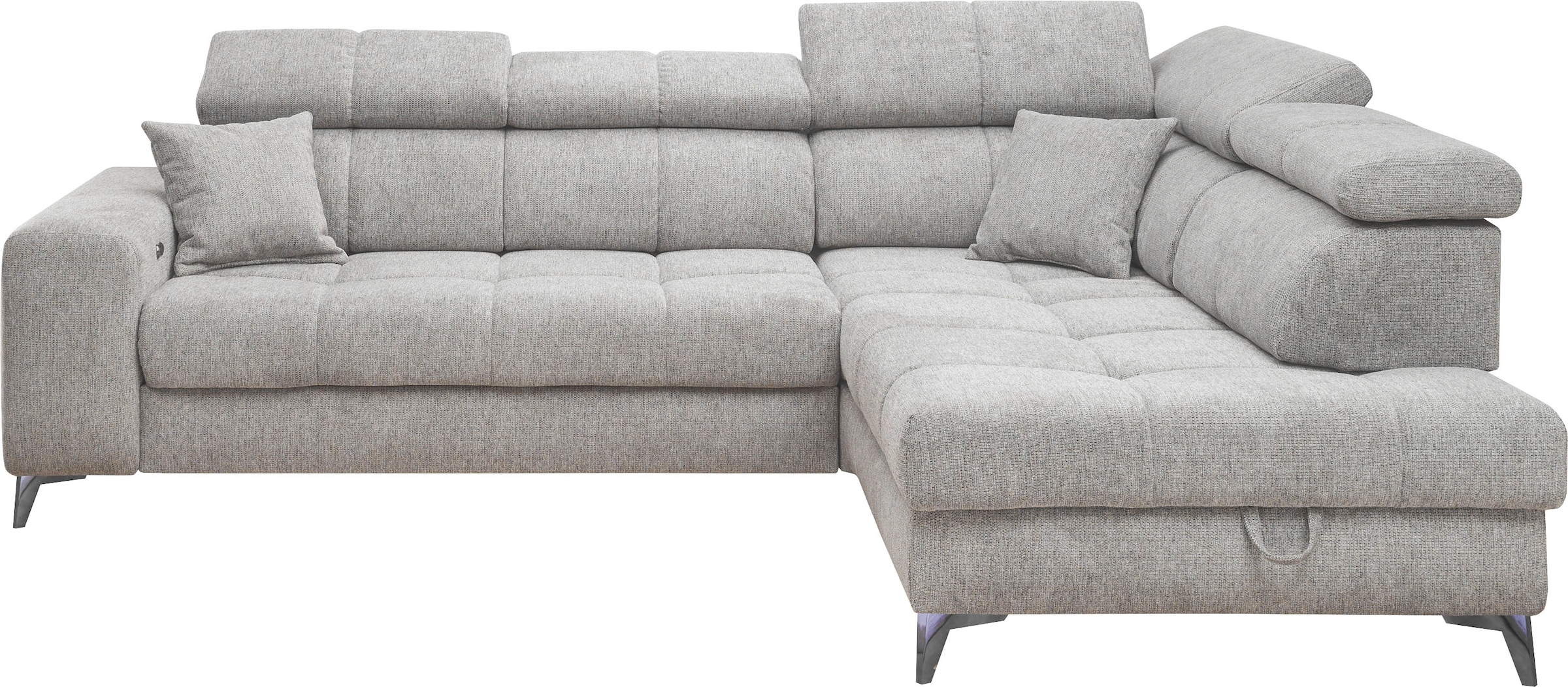 ED EXCITING DESIGN Ecksofa »Sydney L-Form«, (2 St.), frei im Raum stellbar, mit Bettkasten, inkl. Kopfteilverstellung