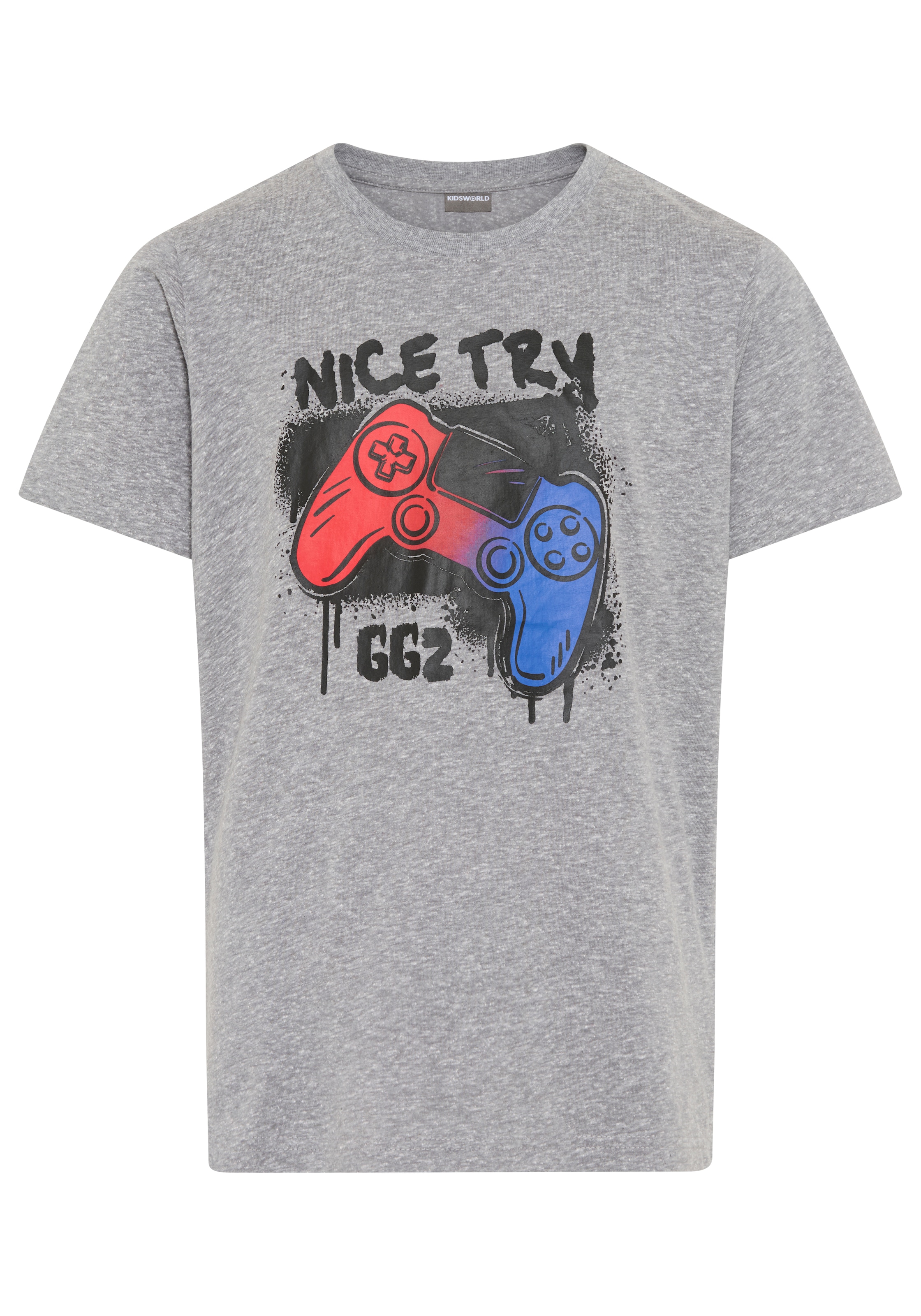 KIDSWORLD T-Shirt »Gamer-Druck: NICE TRY« , cooler Gamer-Print
