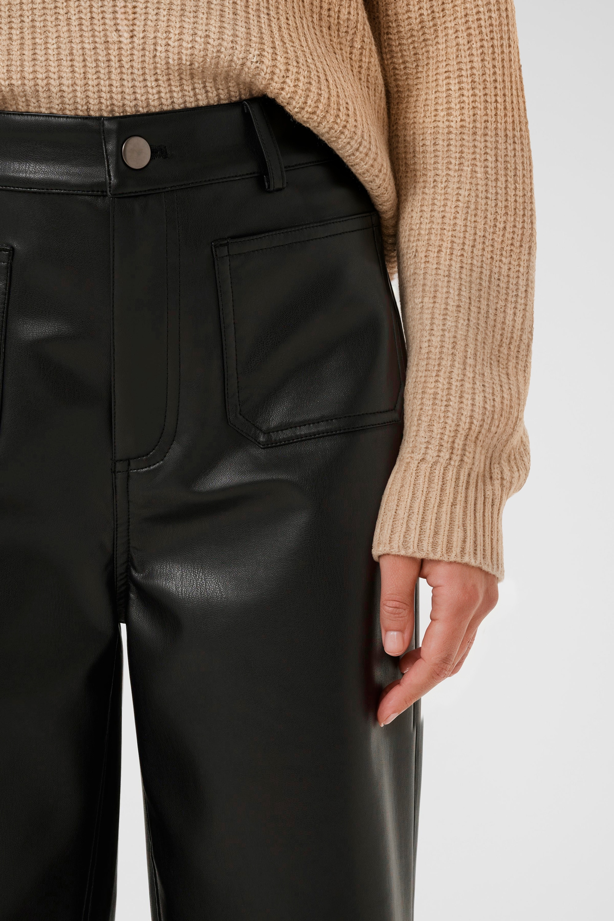 KAFFE Lederimitathose »Jeans KAmikka«