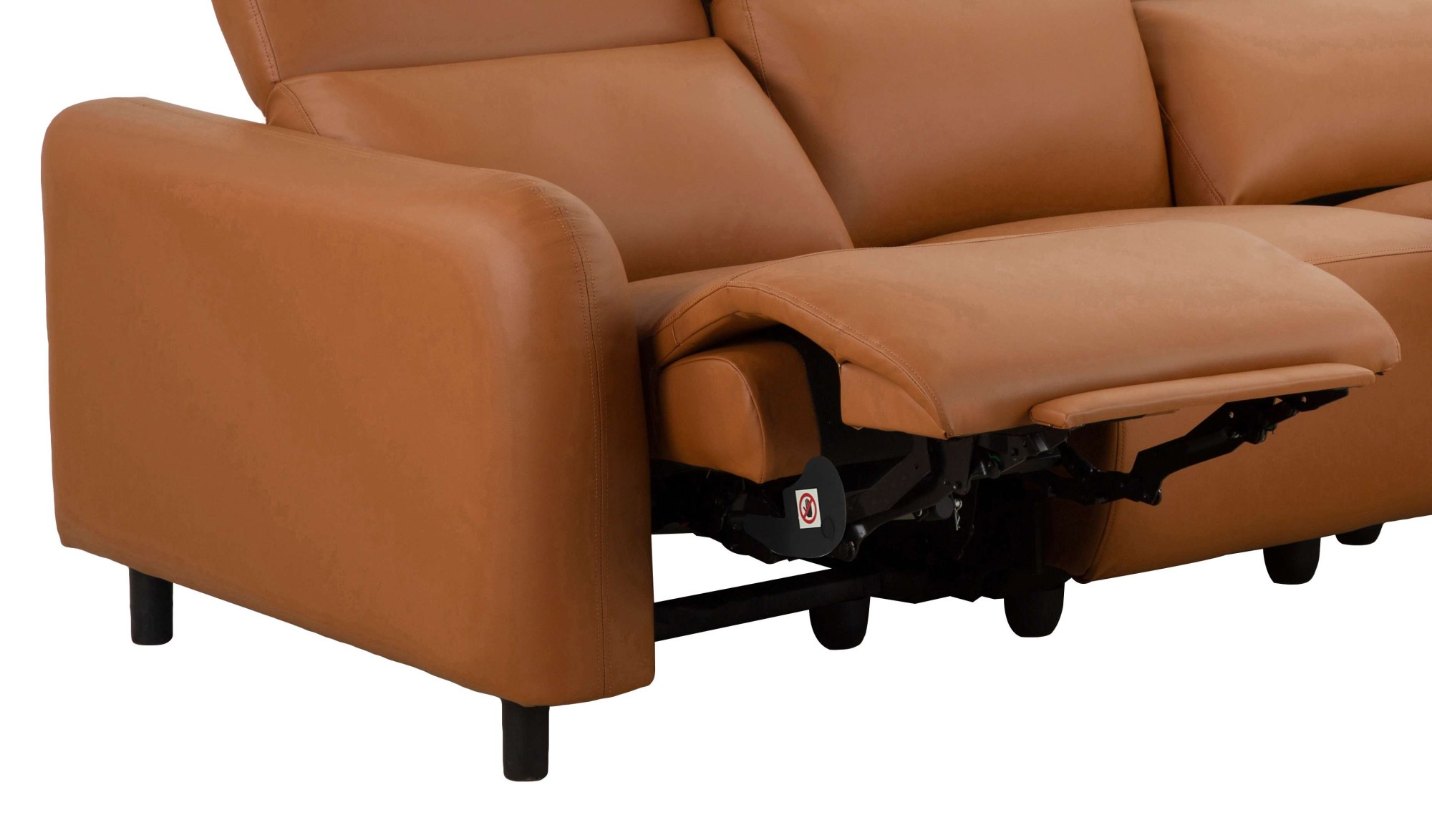 Home affaire 3-Sitzer »SKAANE Lederoptik, 229 cm, manuelle-u. elektrische Relaxfunktion«, Relax-Funktion in 2 Sitzen, Kopfteilverstellung, Federkernpolsterung