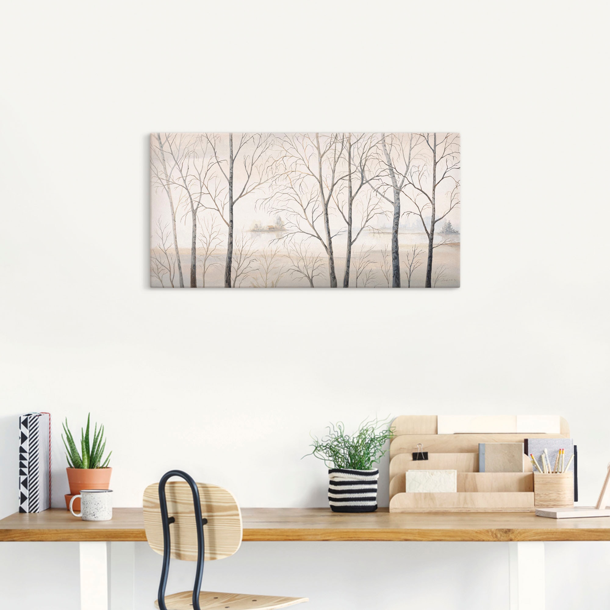 Artland Wandbild »Seeufer am Wald I«, Gewässer, (1 St.), als Alubild, Outdoorbild, Leinwandbild in verschied. Größen