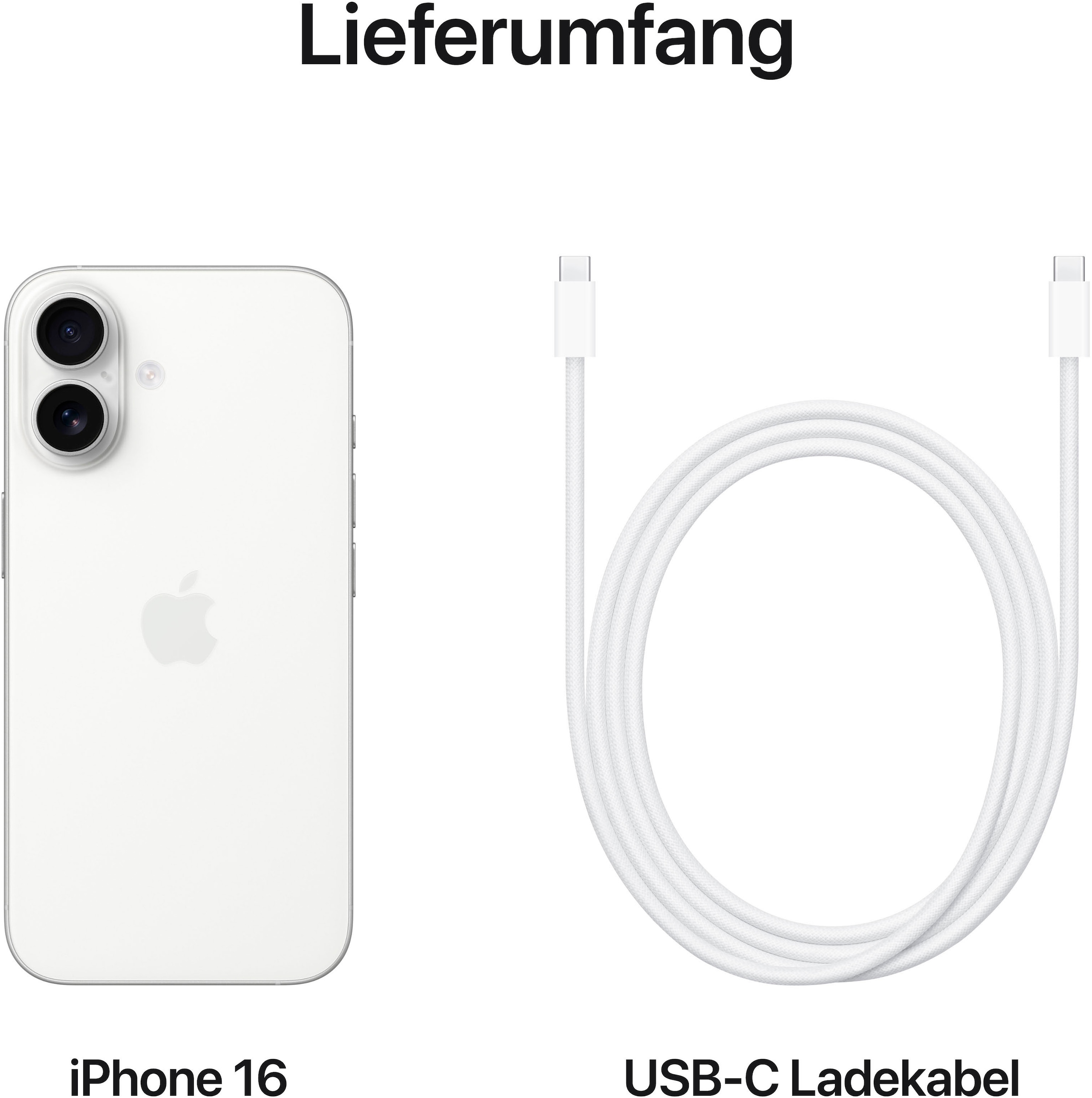 Apple Smartphone »iPhone 16«, Weiß