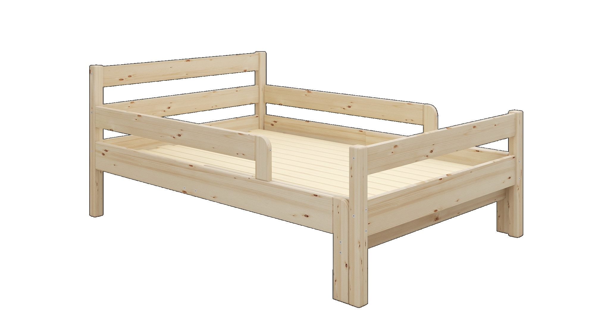 Home affaire Kinderbett »Wenke,  ausziehbar von 140 bis 200 cm, FSC®« 90cm Breite, 140-200cm Liegefläche,  massive Kiefer, mit Lattenrost, zeitlose Optik,  Rausfallschutz