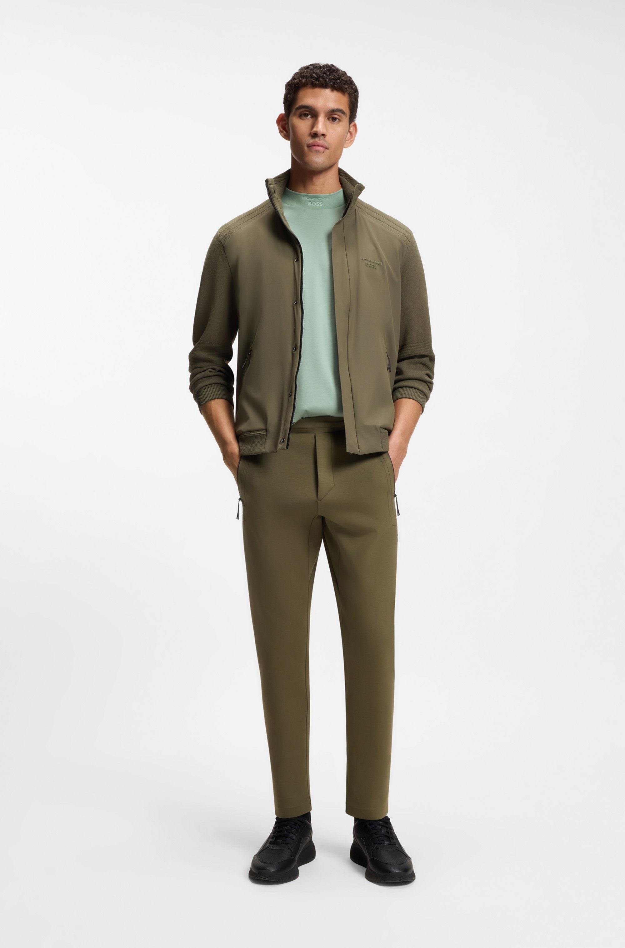 BOSS GREEN Stehkragenshirt »Porsche Spirit 70 Capsule Collection« Premium Herrenmode Limited