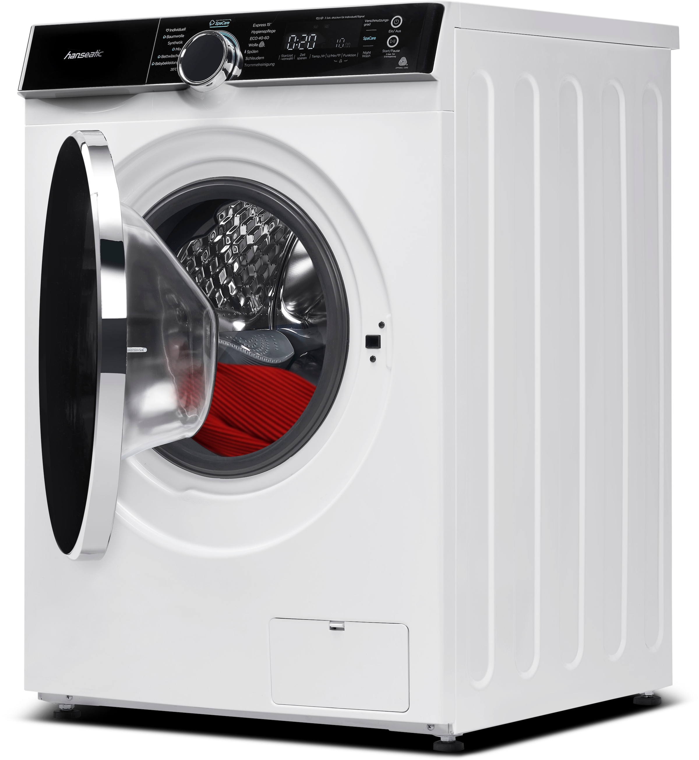 Hanseatic Waschmaschine »HWMK814A«, 8 kg, 1400 U/min, Mengenautomatik, Nachtwaschprogramm, Überlaufschutz, Dampfoption