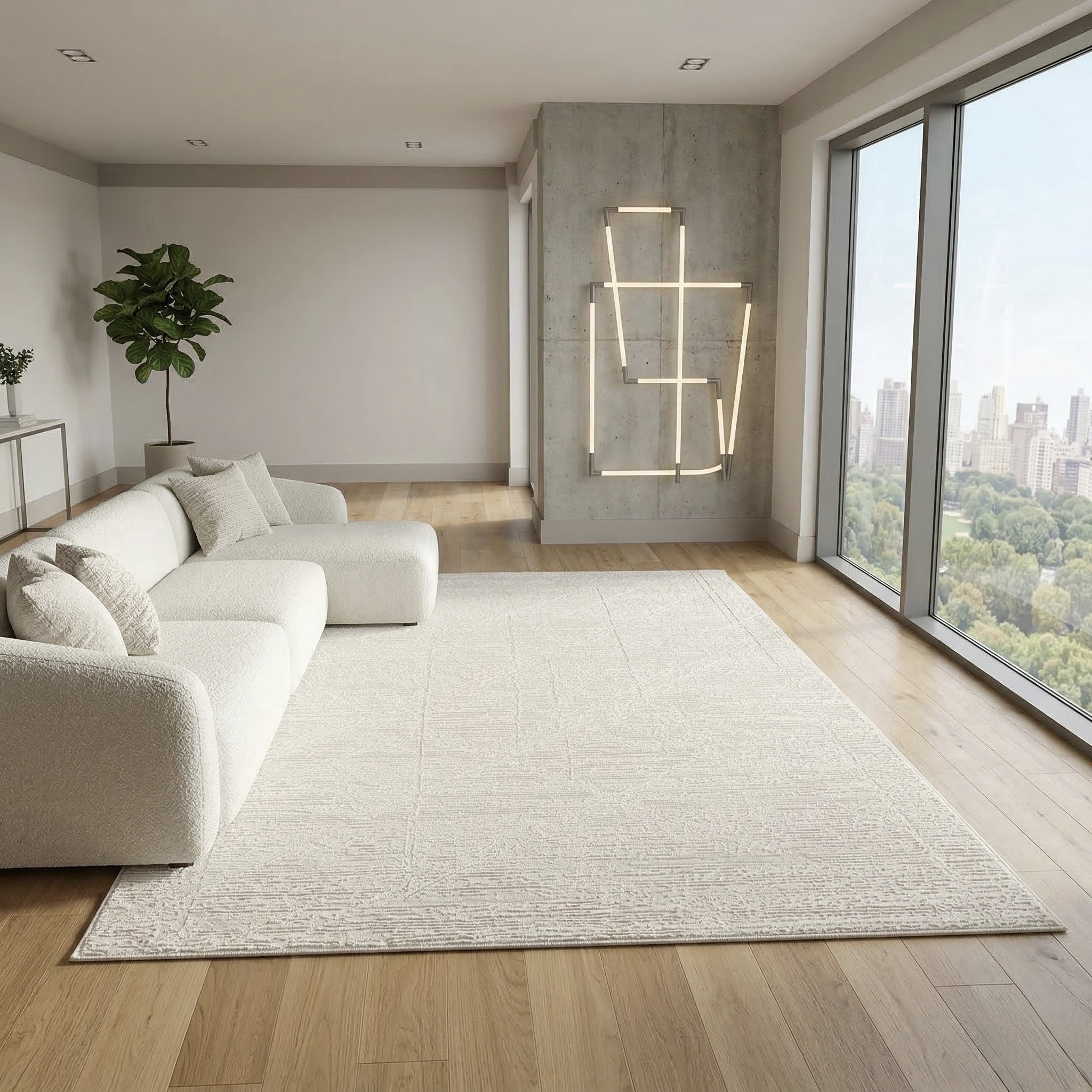 Sehrazat Teppich »Moda 1200 , auch als Läufer« rechteckig 11 mm Höhe Kurzflor, grafisches Hoch Tief  Muster, Wohnzimmer