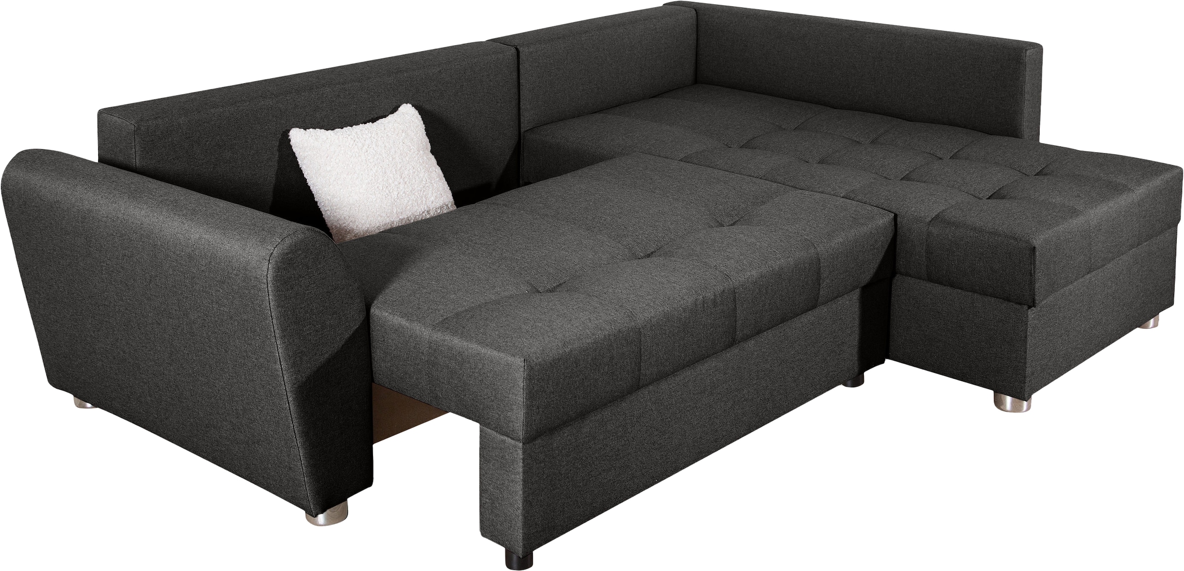 COLLECTION AB Ecksofa »Jana L-Form« inkl. Bettfunktion,Bettkasten und Bonnelfederkern