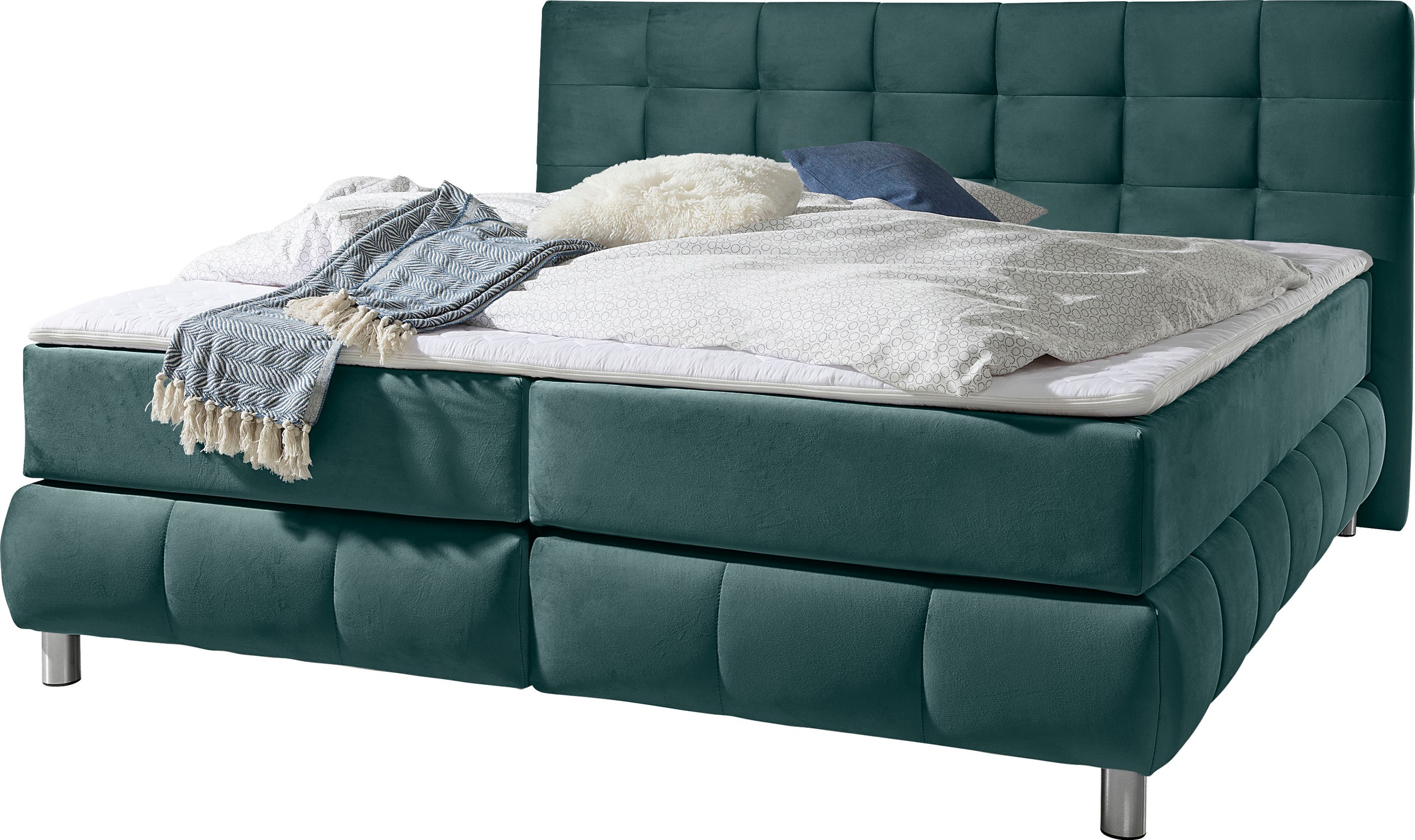 andas Boxspringbett »Salo«, incl. Topper, 6 Breiten, 2 Härtegrade, TFK auch in Härtegrad 4