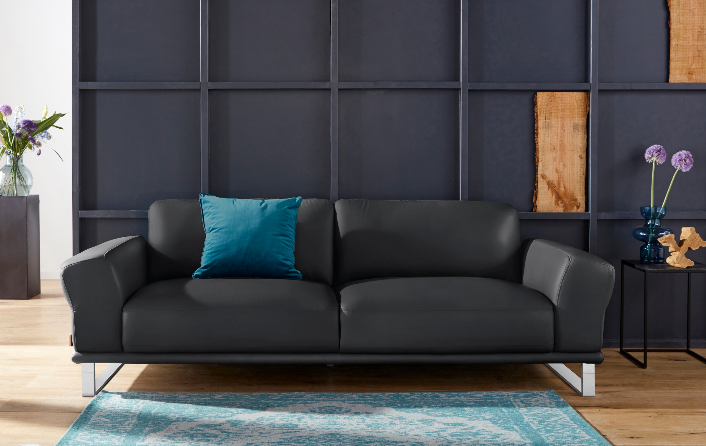 W.SCHILLIG 2,5-Sitzer »montanaa« mit Metallkufen in Chrom glänzend, Breite 232 cm