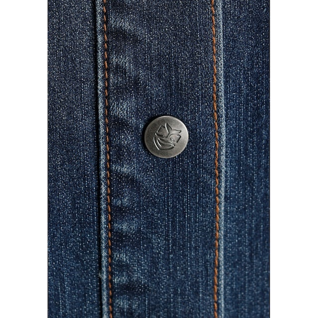 DELMAO Jeansbluse, mit kleinem Logo-Print auf der Brust - NEUE MARKE!  kaufen im OTTO Online Shop